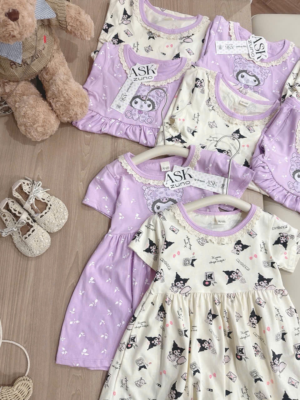 K79 SET 2 VÁY TÍM KURUMI BÉ