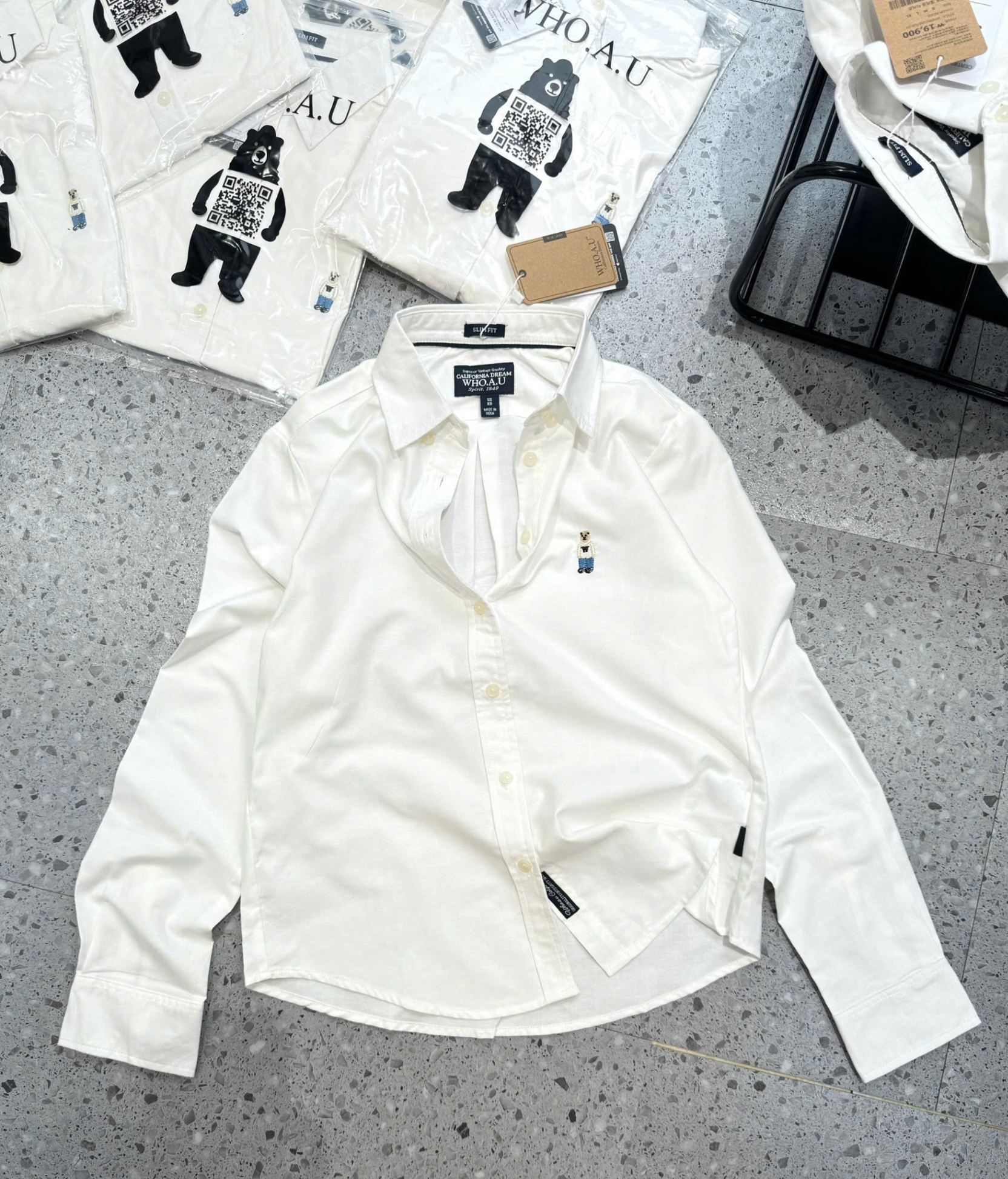 K86# ÁO SƠ MI TRẮNG WHO CHO NỮ