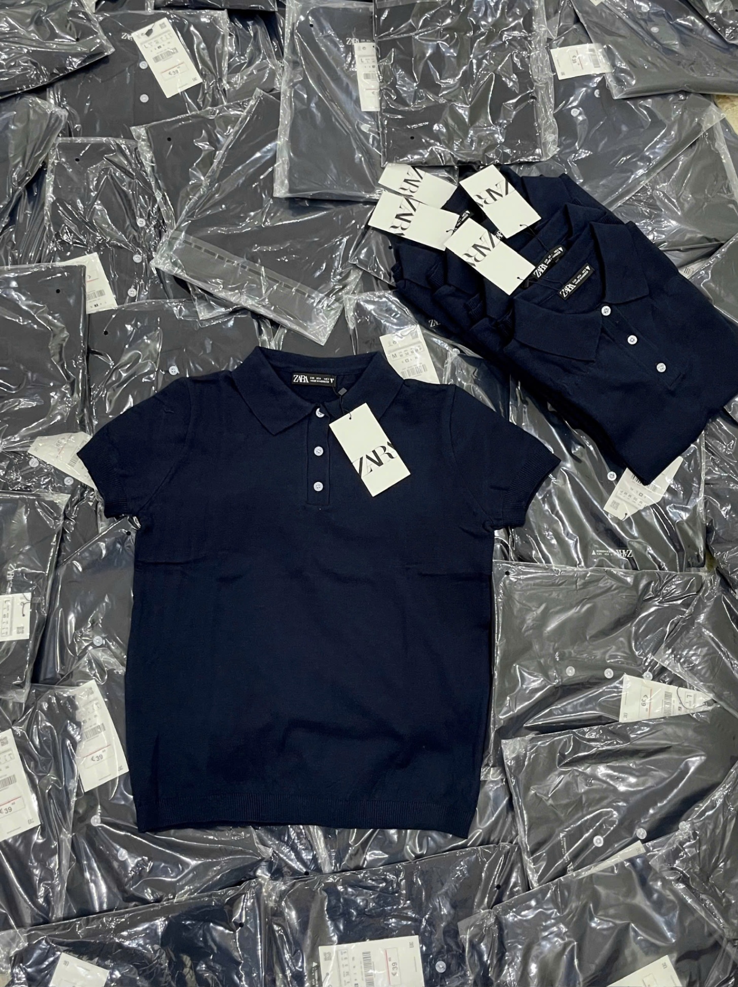 K92# ÁO POLO LEN ZR ĐEN CHO NỮ