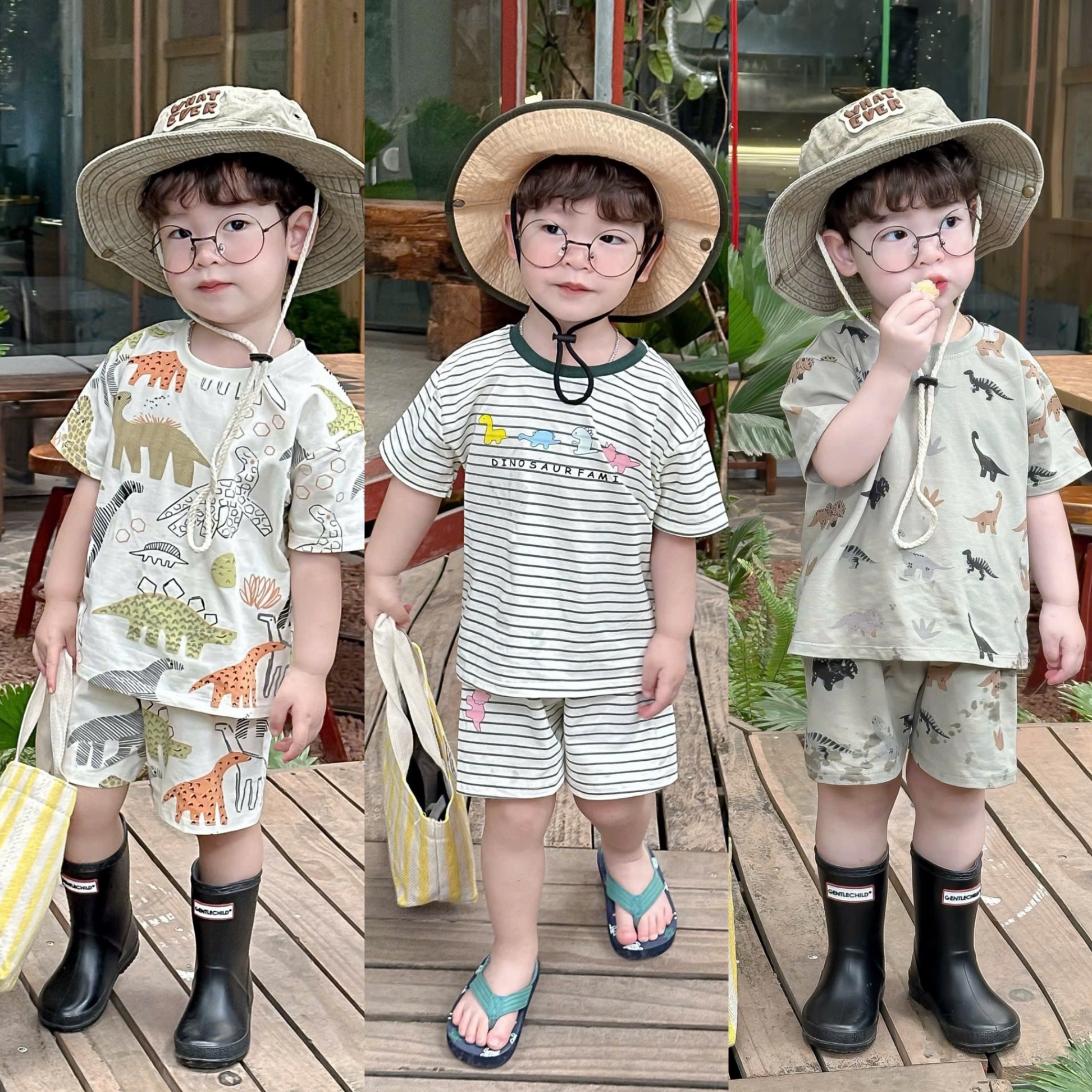 CV - N02 SET 3 BỘ KHỦNG LONG XANH BÉ