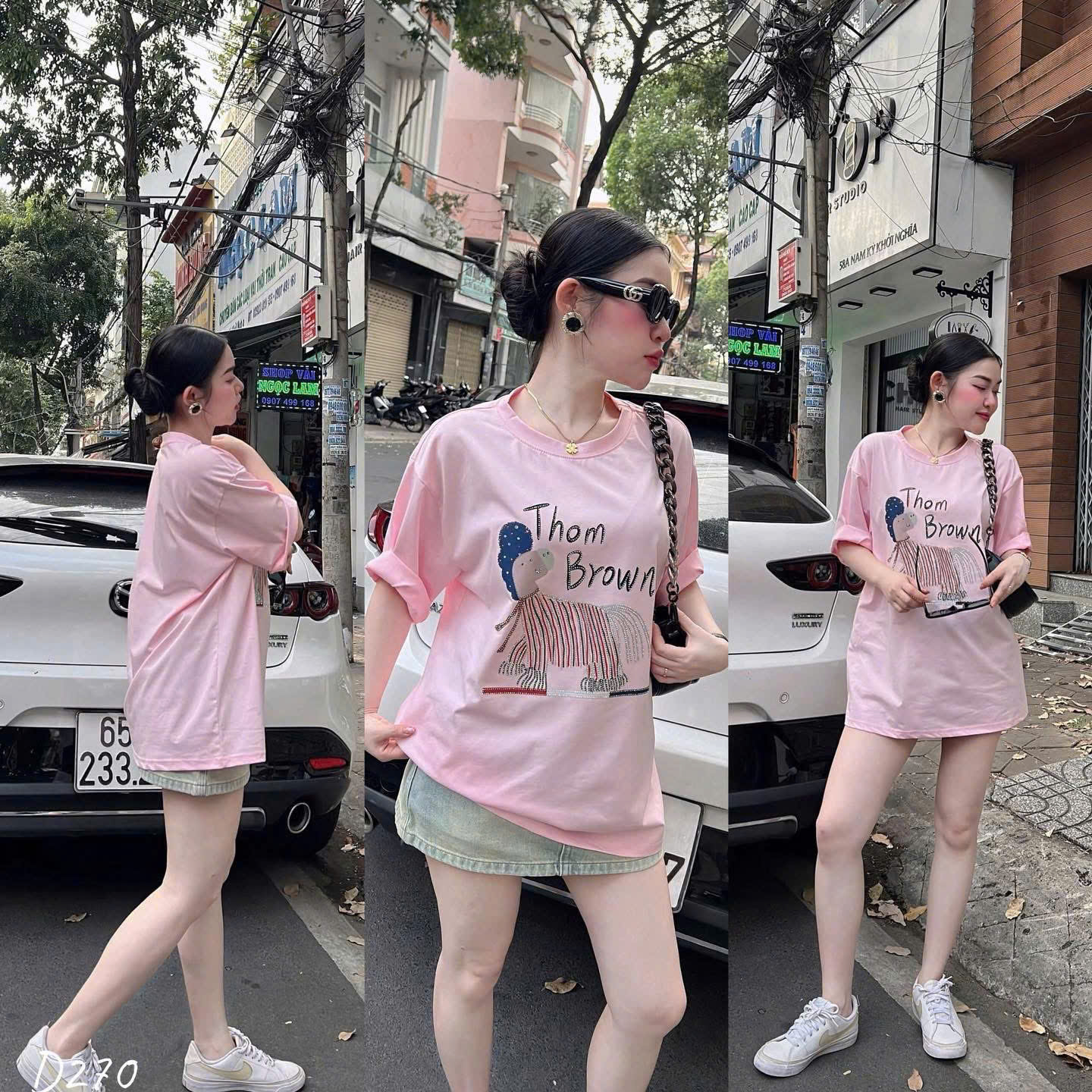 20# ÁO PHÔNG HỒNG THOM BROWNE CHO NỮ