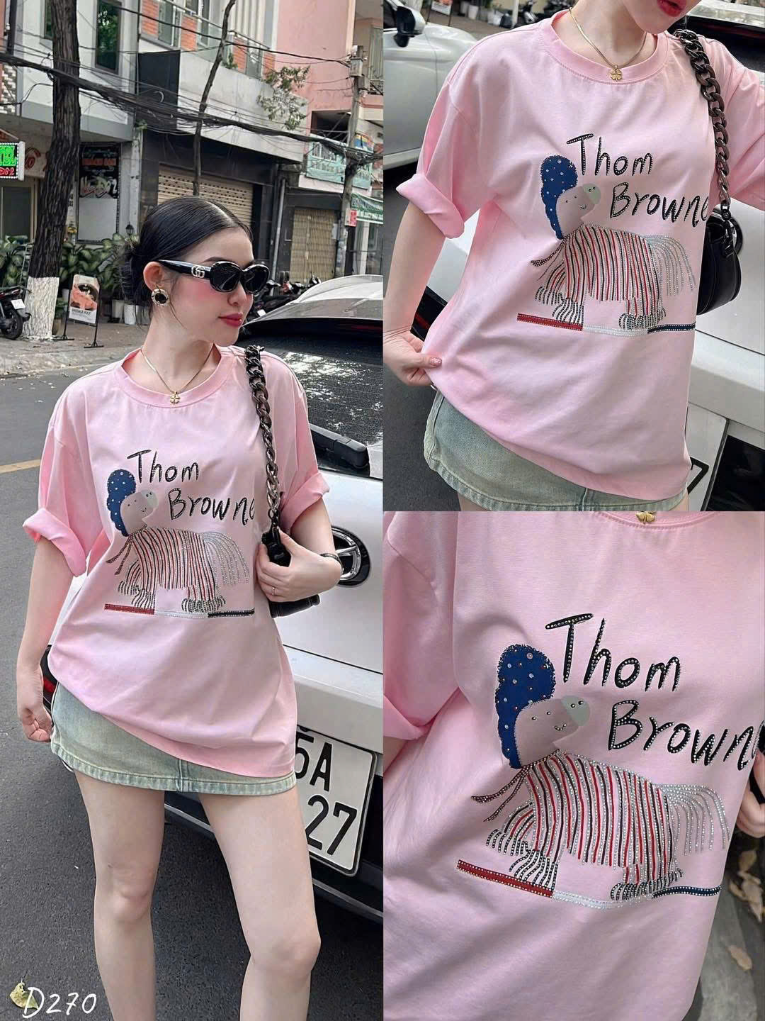 20# ÁO PHÔNG HỒNG THOM BROWNE CHO NỮ