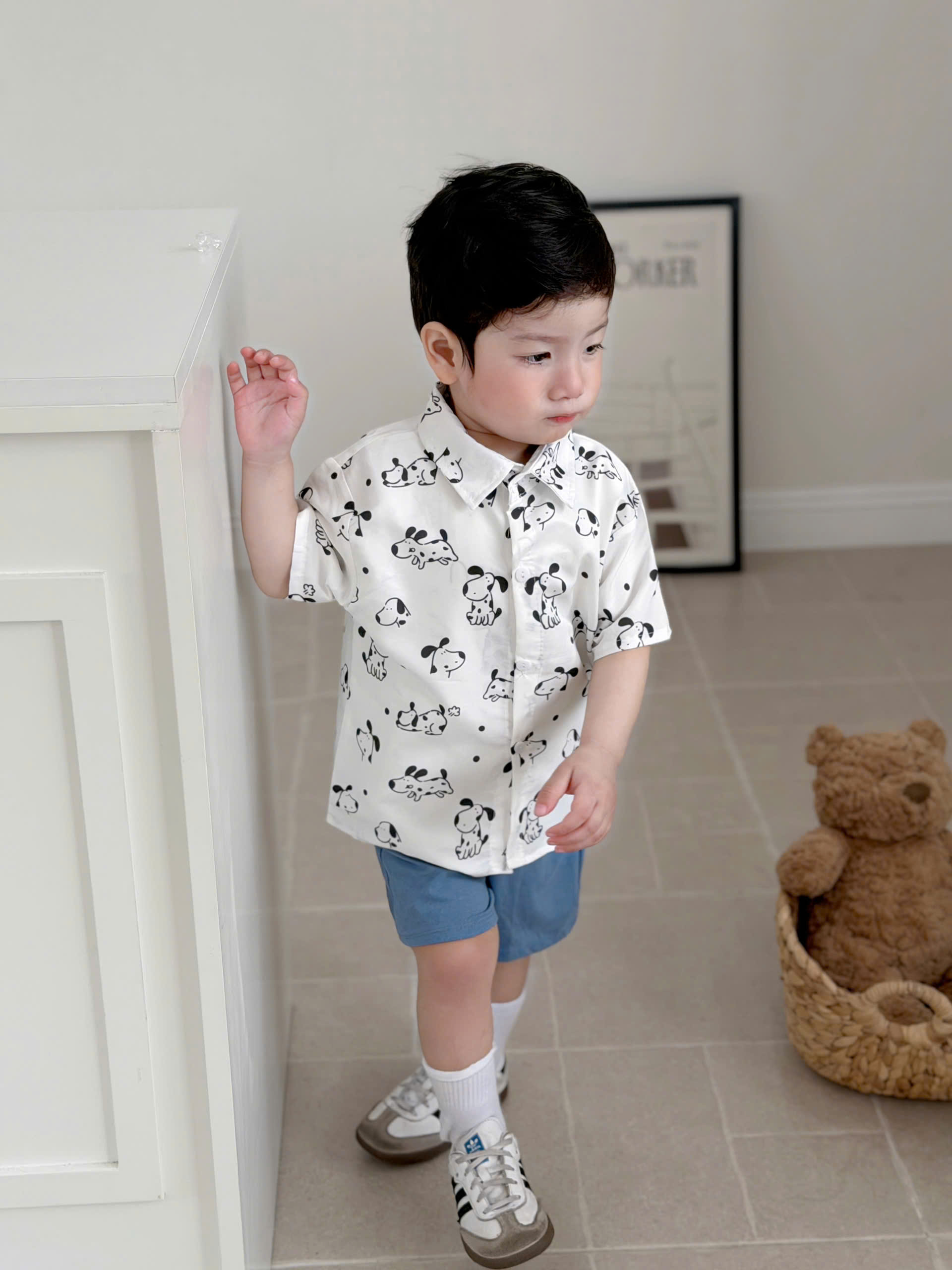 CV- BG55 SET 3 CT ÁO SÁT NÁCH TRẮNG CÚN PUPPY