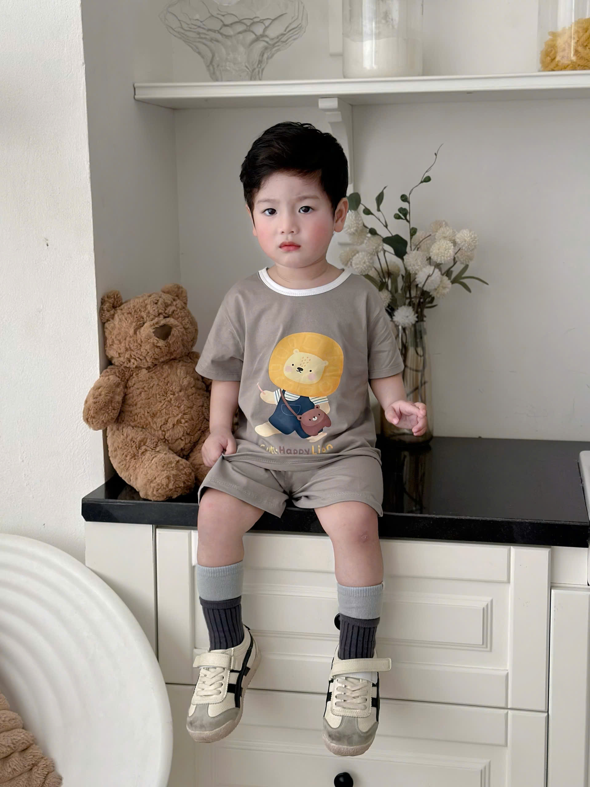 CV - G97 SET 2B TONE GHI BE HAPPY LION