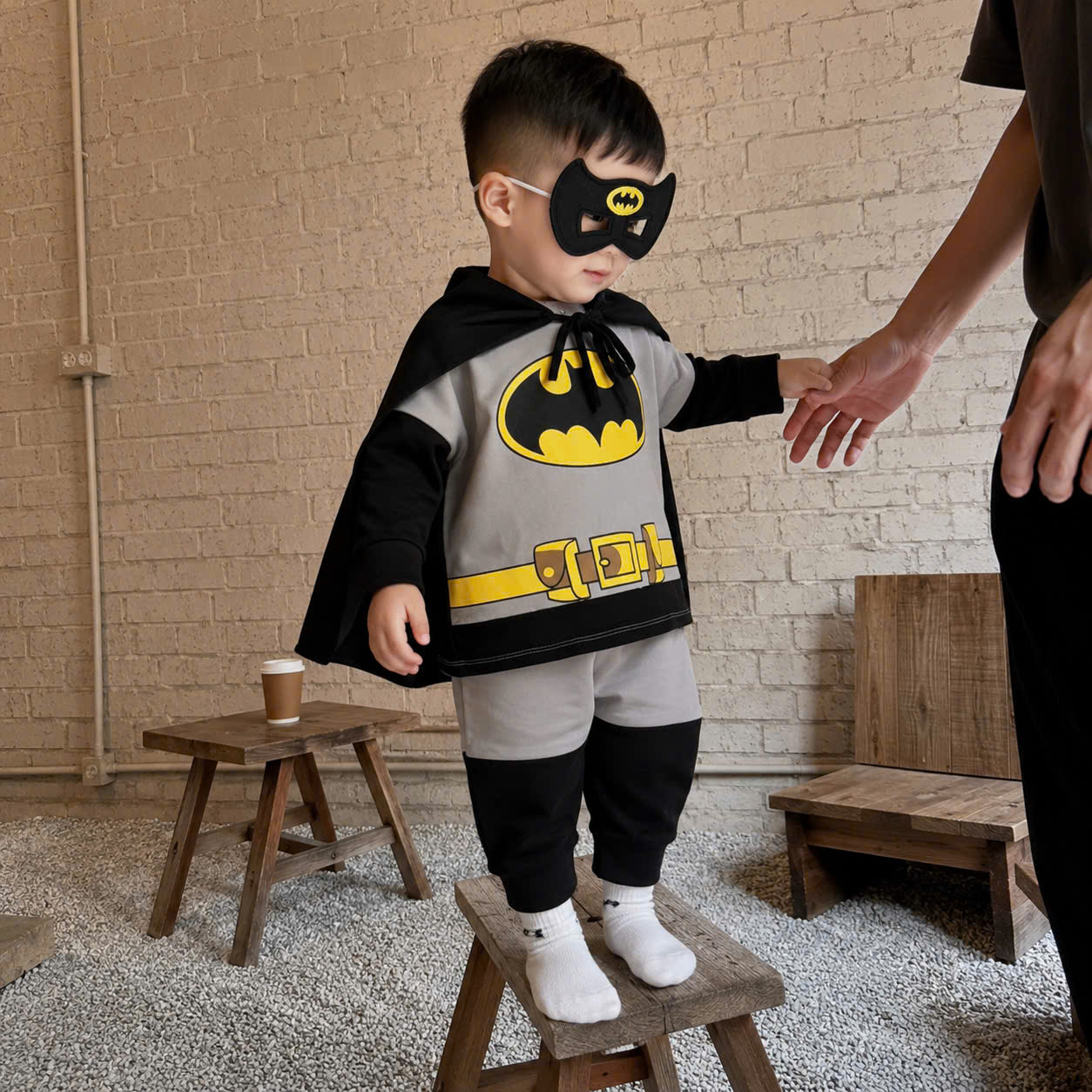 CV-HT123# SET BỘ DÀI TAY 4CT BATMAN NGƯỜI RƠI MẶT NẠ + CHOÀNG CHO BÉ TRAI