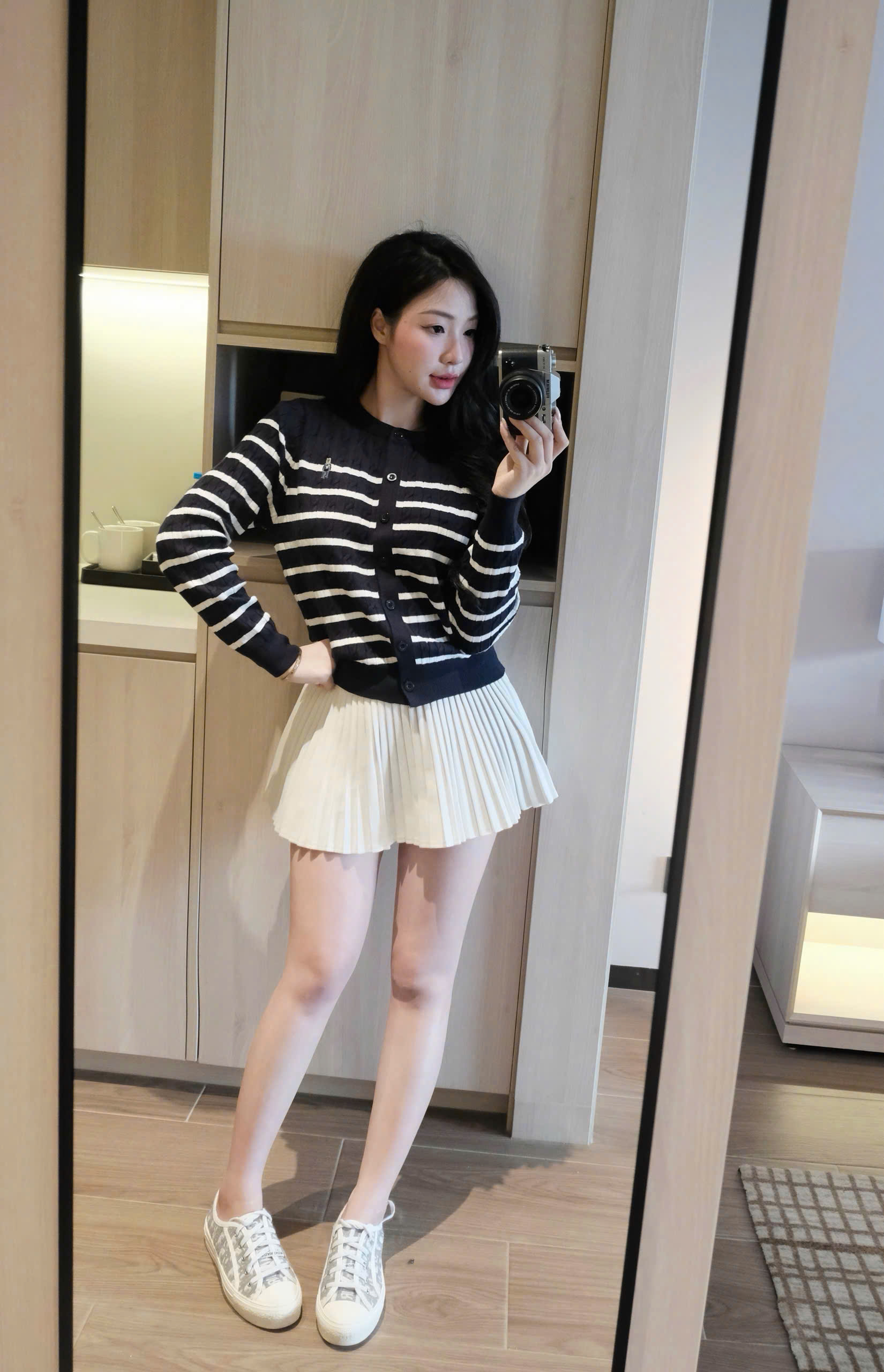 CV-HT158# ÁO CDG JADEMAISON KẺ THANN VẶN THỪNG THÊU GẤU