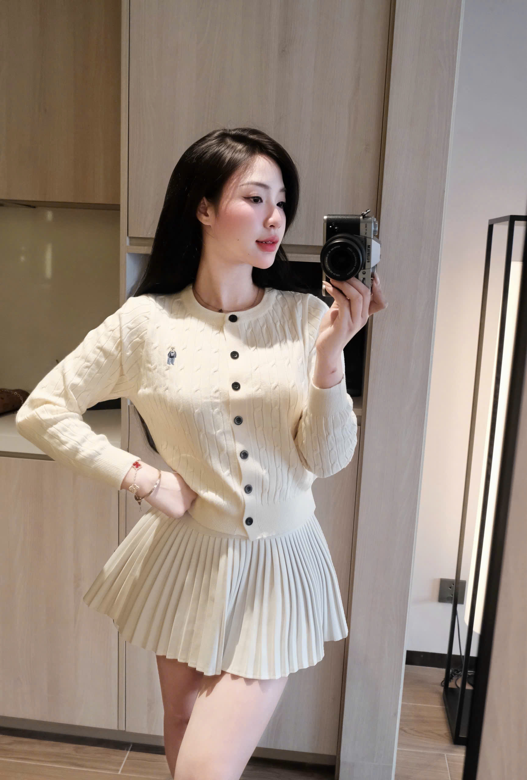 CV-HT159# CDG JADEMAISON BE XÁM VẶN THỪNG THÊU GẤU