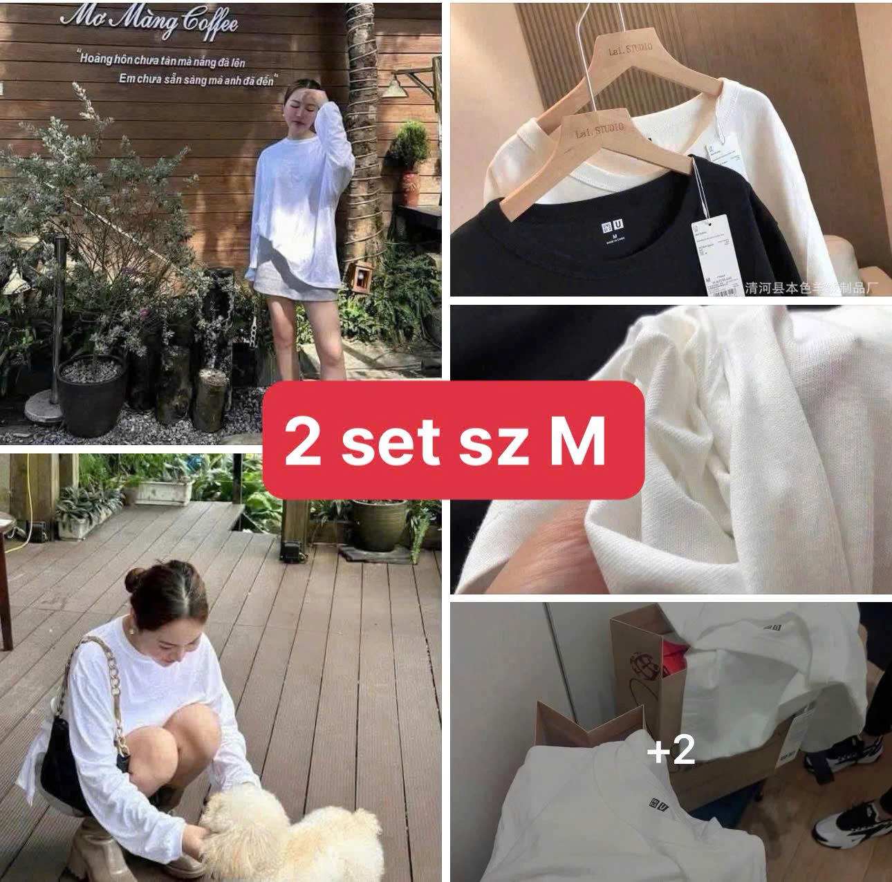 CV- HT210# SET 2 ÁO THUN DÀI TAY CHO NỮ