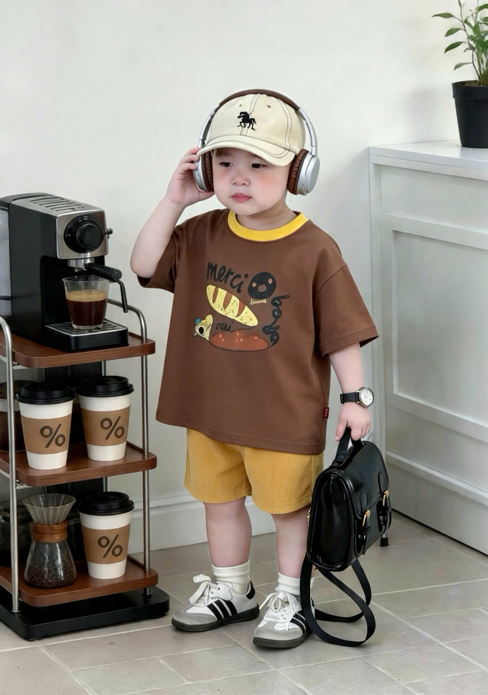 CV- HT25 SET 2 BỘ QUẦN KẺ BÉ