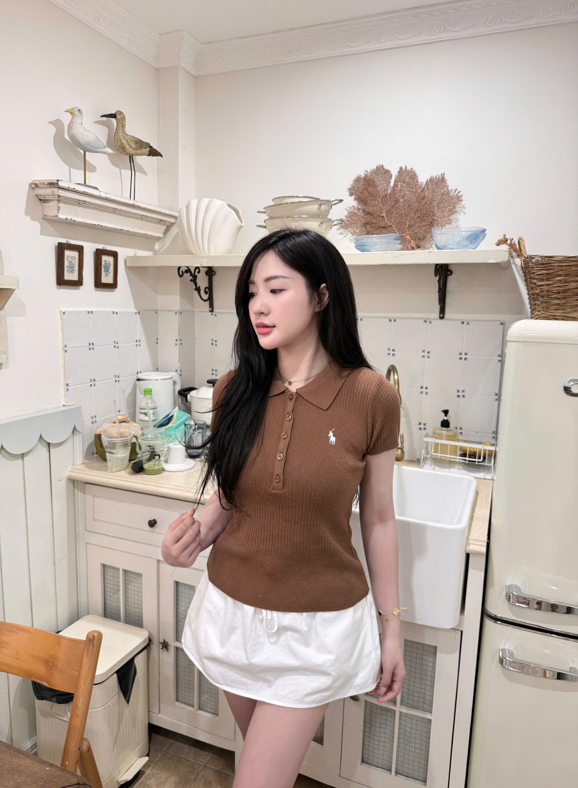 CV-HT39# ÁO POLO LEN NHIỀU MÀU CHO NỮ