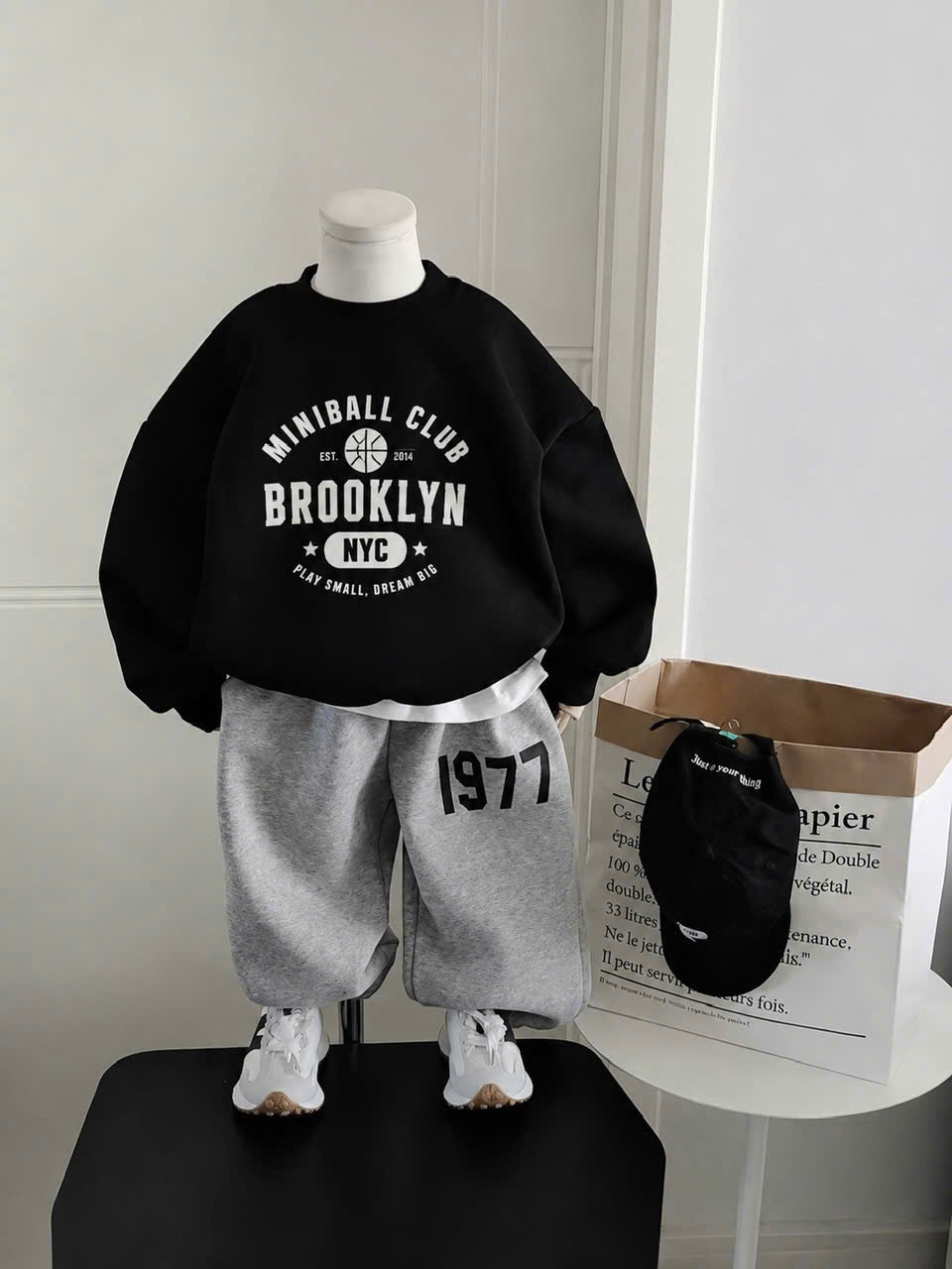 CV-HT76# SET BỘ BROOKLYN CHẤT NỈ DA CÁ MỀM CHO BÉ