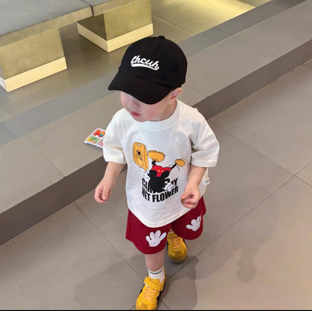 CV- J05# SET BỘ MICKEY QUẦN ĐỎ CHO BÉ
