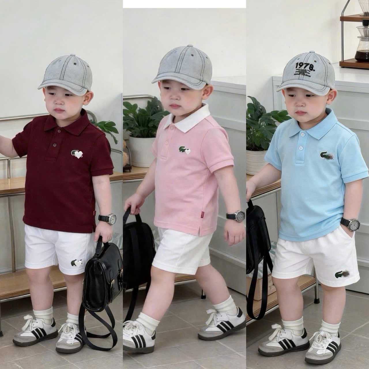 CV-J27# SET BỘ CÁ SẤU 3 MÀU CHO BÉ TRAI