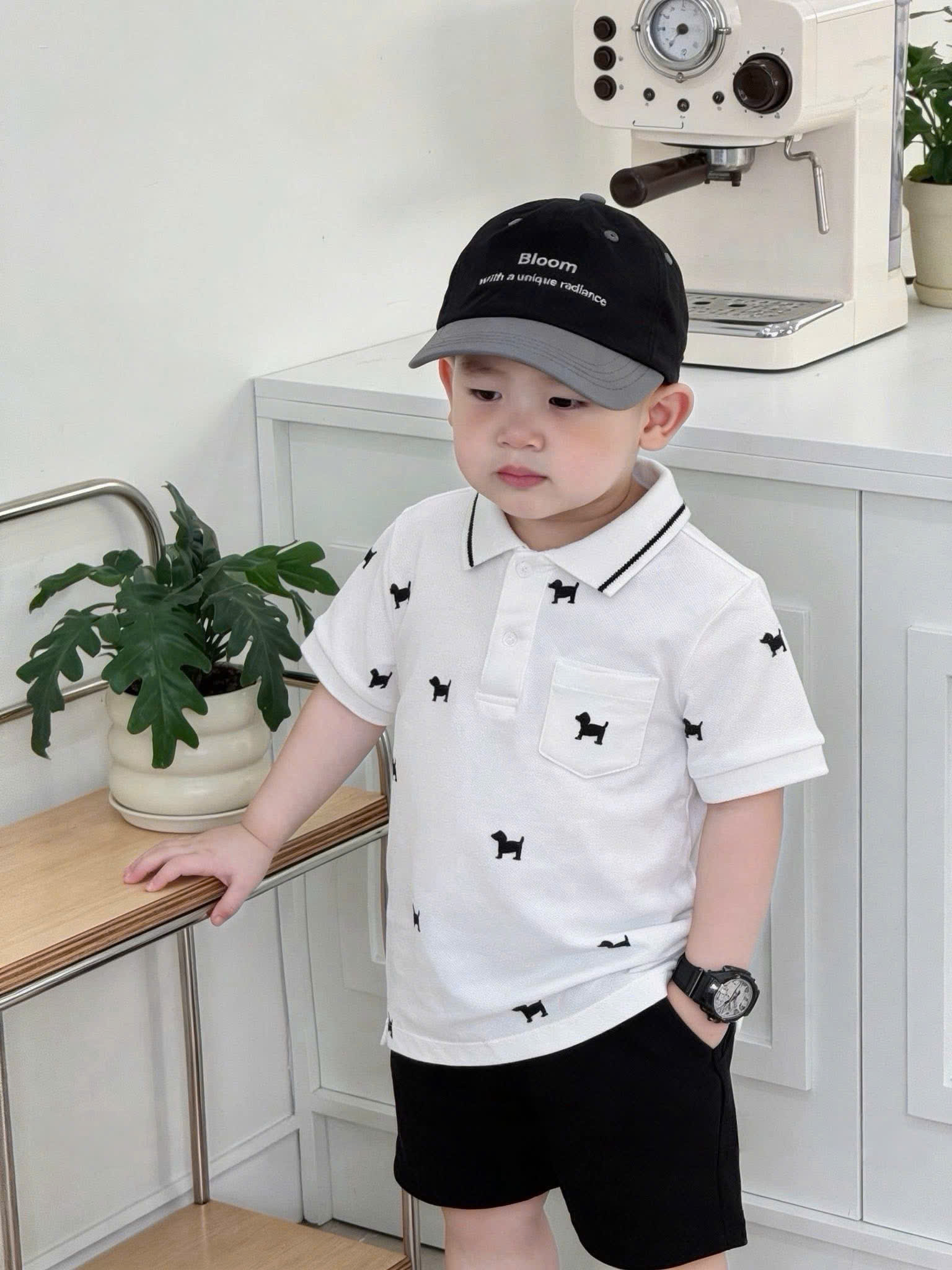 CV-J28# SET BỘ POLO HÌNH CÚN CHO BÉ