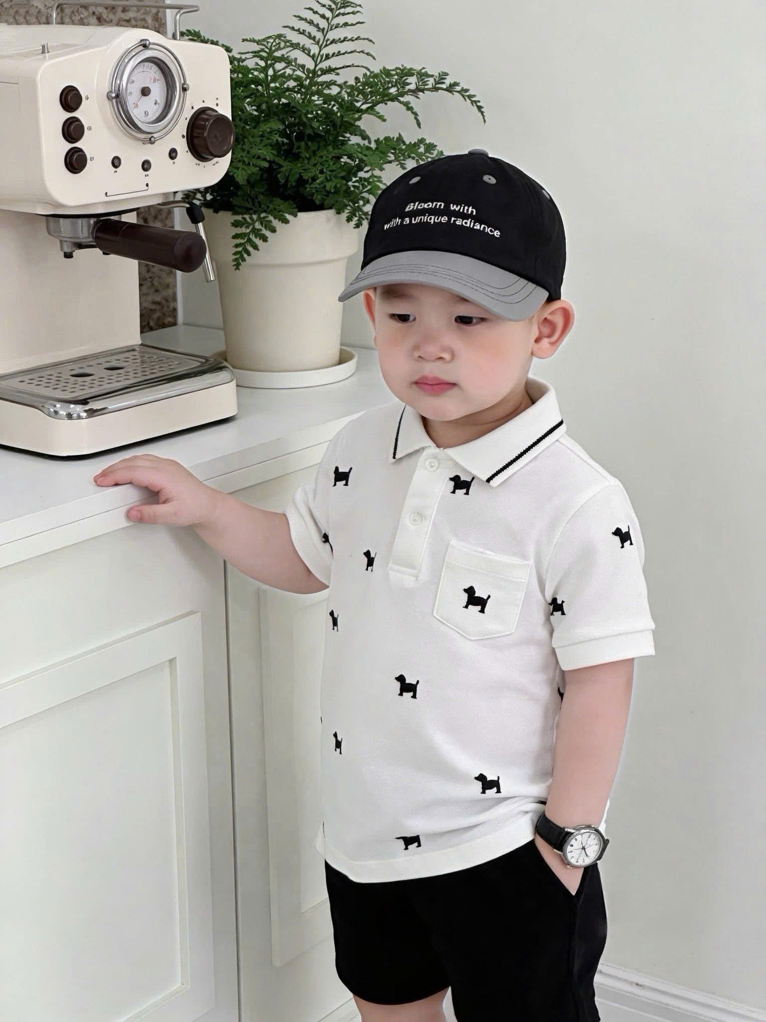 CV-J28# SET BỘ POLO HÌNH CÚN CHO BÉ