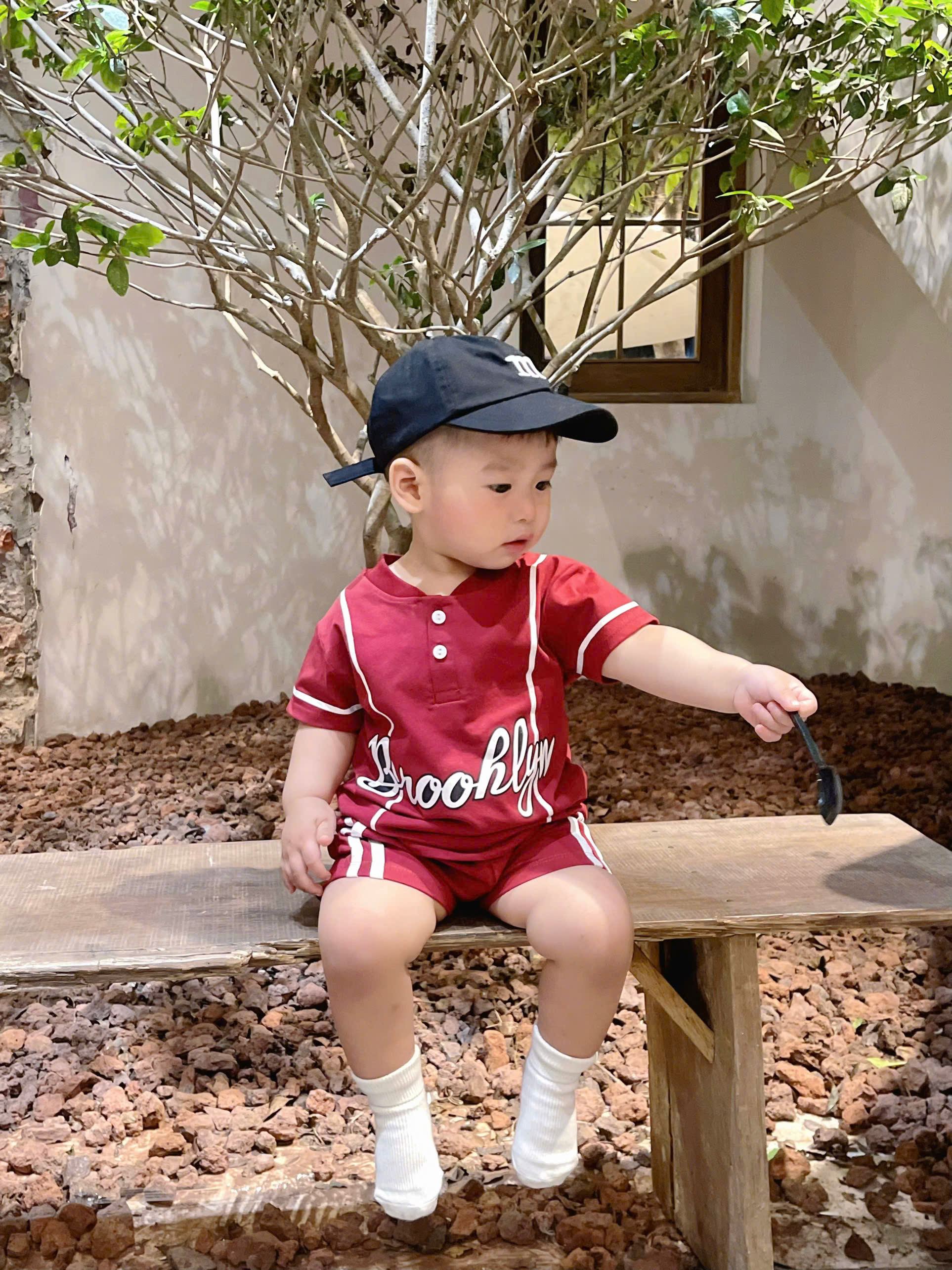 CV-J44# SET BỘ BROOHLYN ĐỎ ĐÔ CHO BÉ