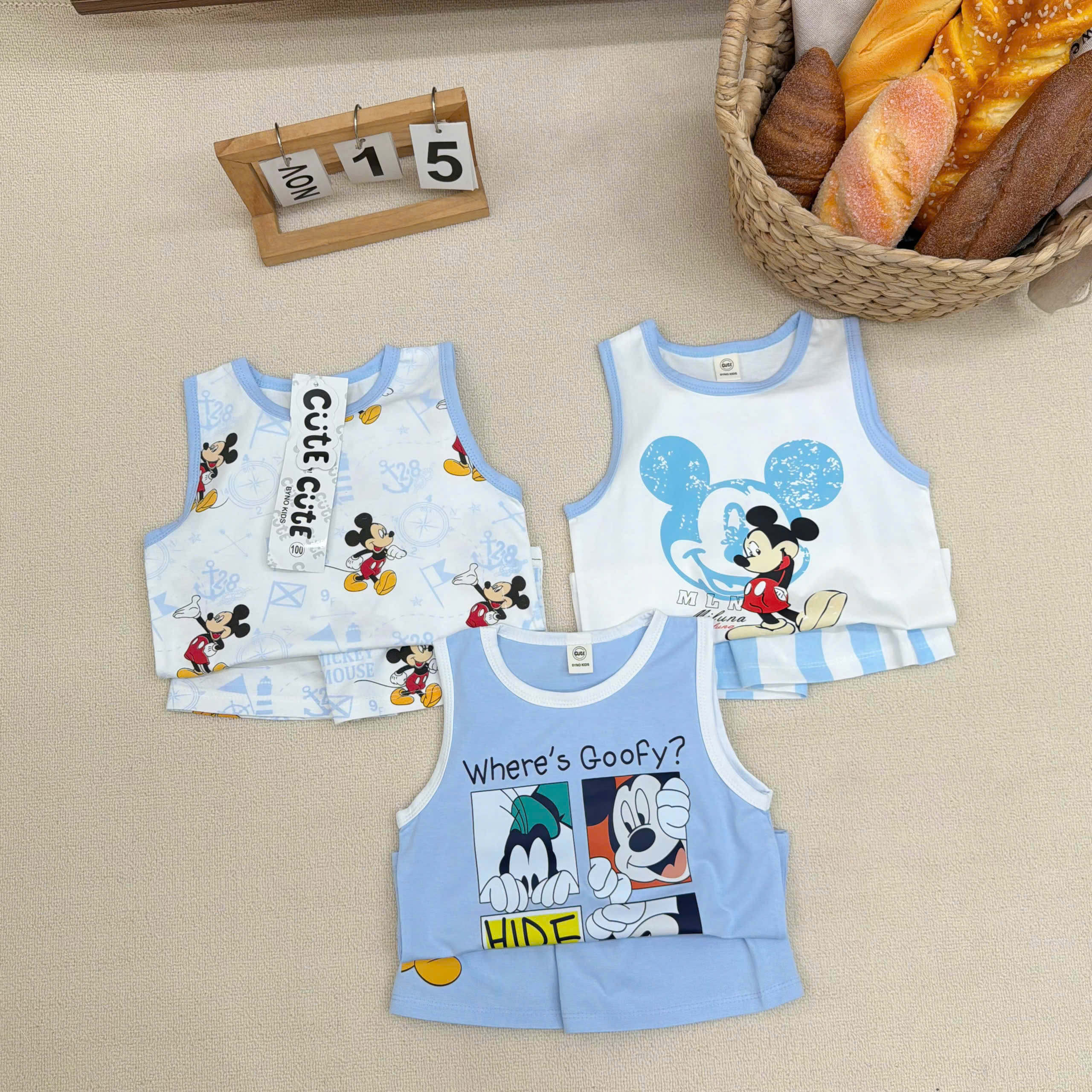 CV-J49# SET 3 BỘ SÁT NÁCH MICKEY CHO BÉ