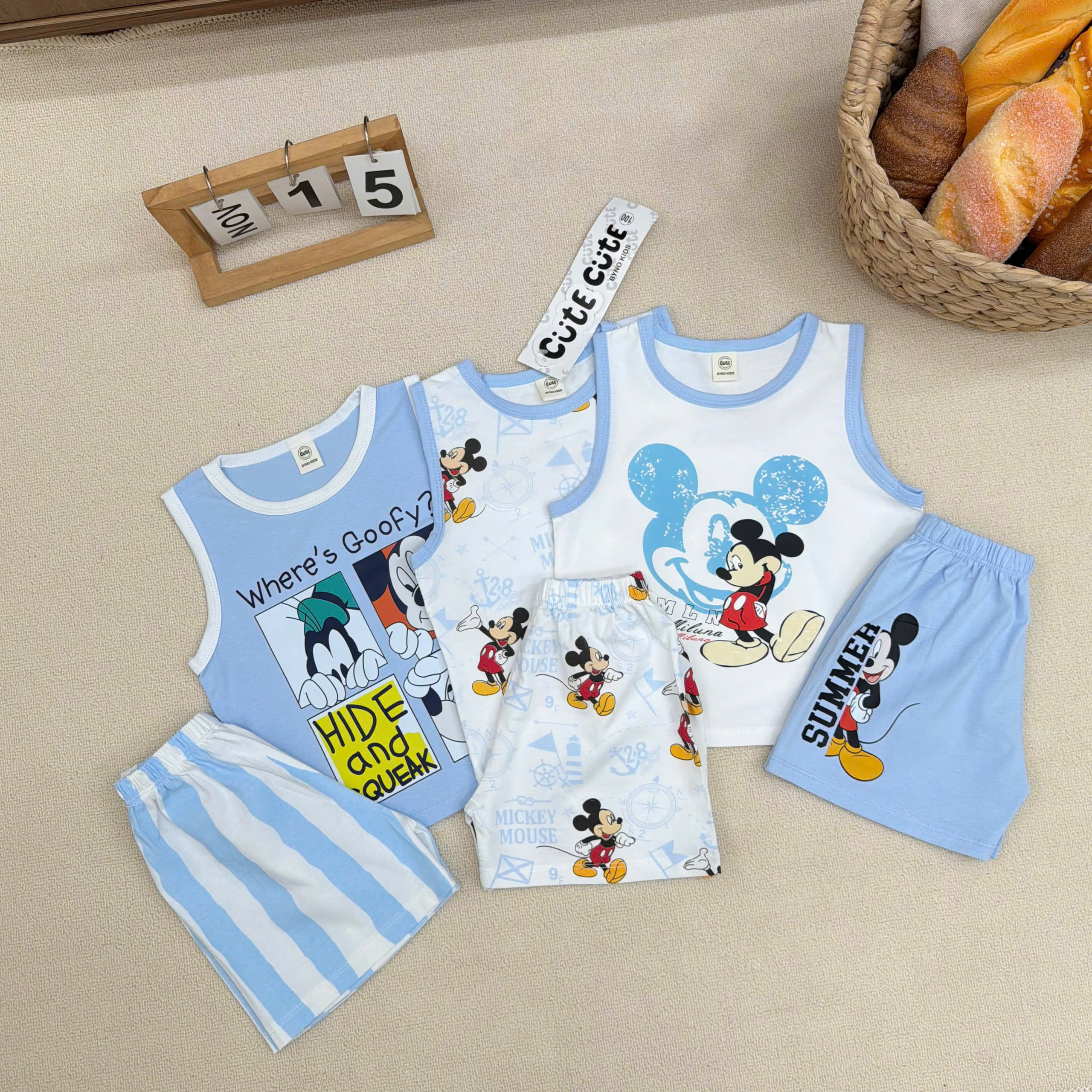 CV-J49# SET 3 BỘ SÁT NÁCH MICKEY CHO BÉ