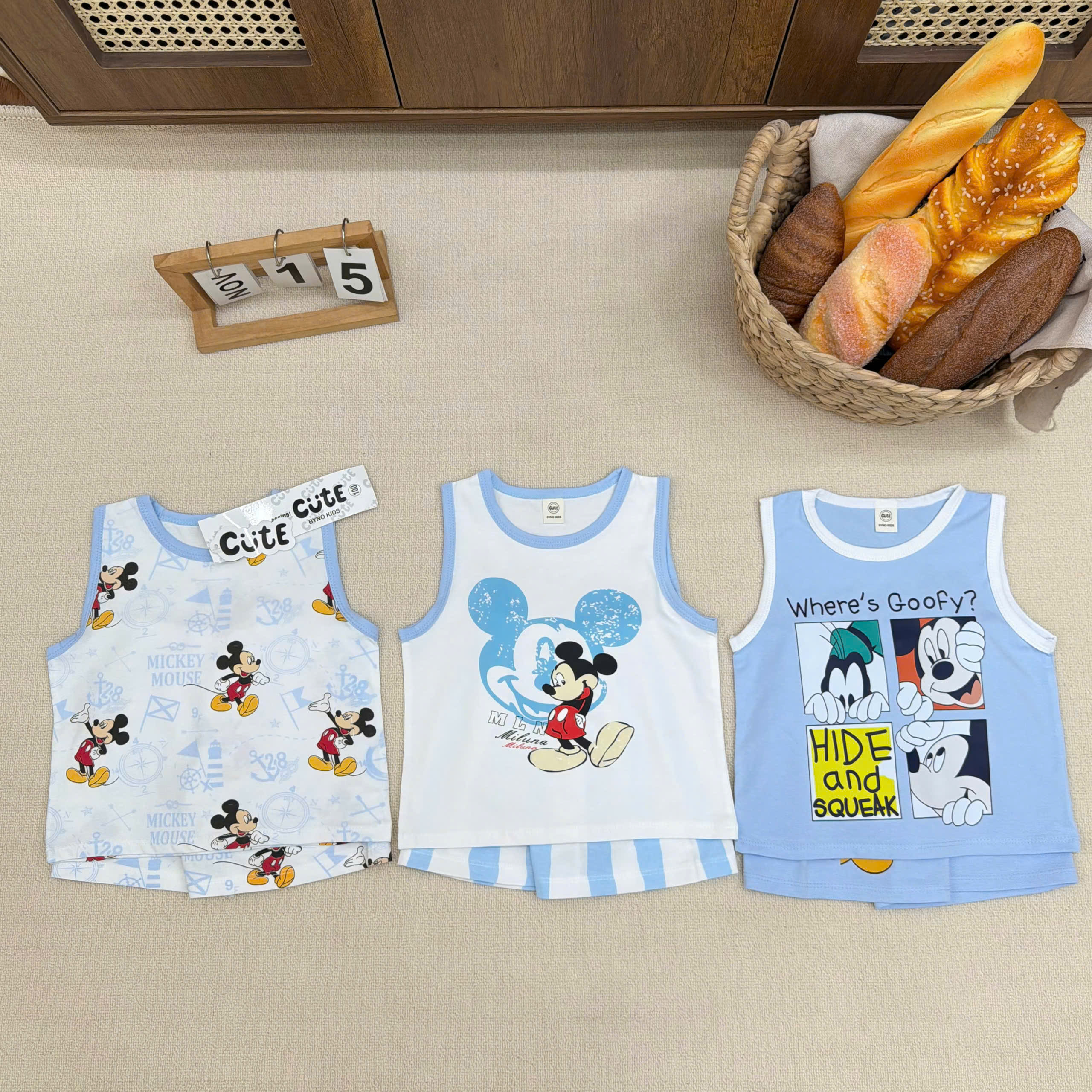 CV-J49# SET 3 BỘ SÁT NÁCH MICKEY CHO BÉ