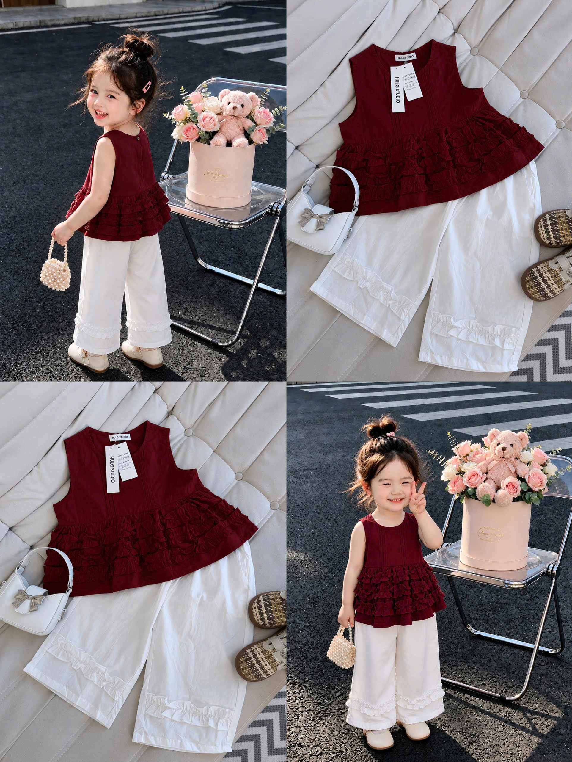CV-J56# SET ĐŨI ÁO BÈO CHO BÉ GÁI