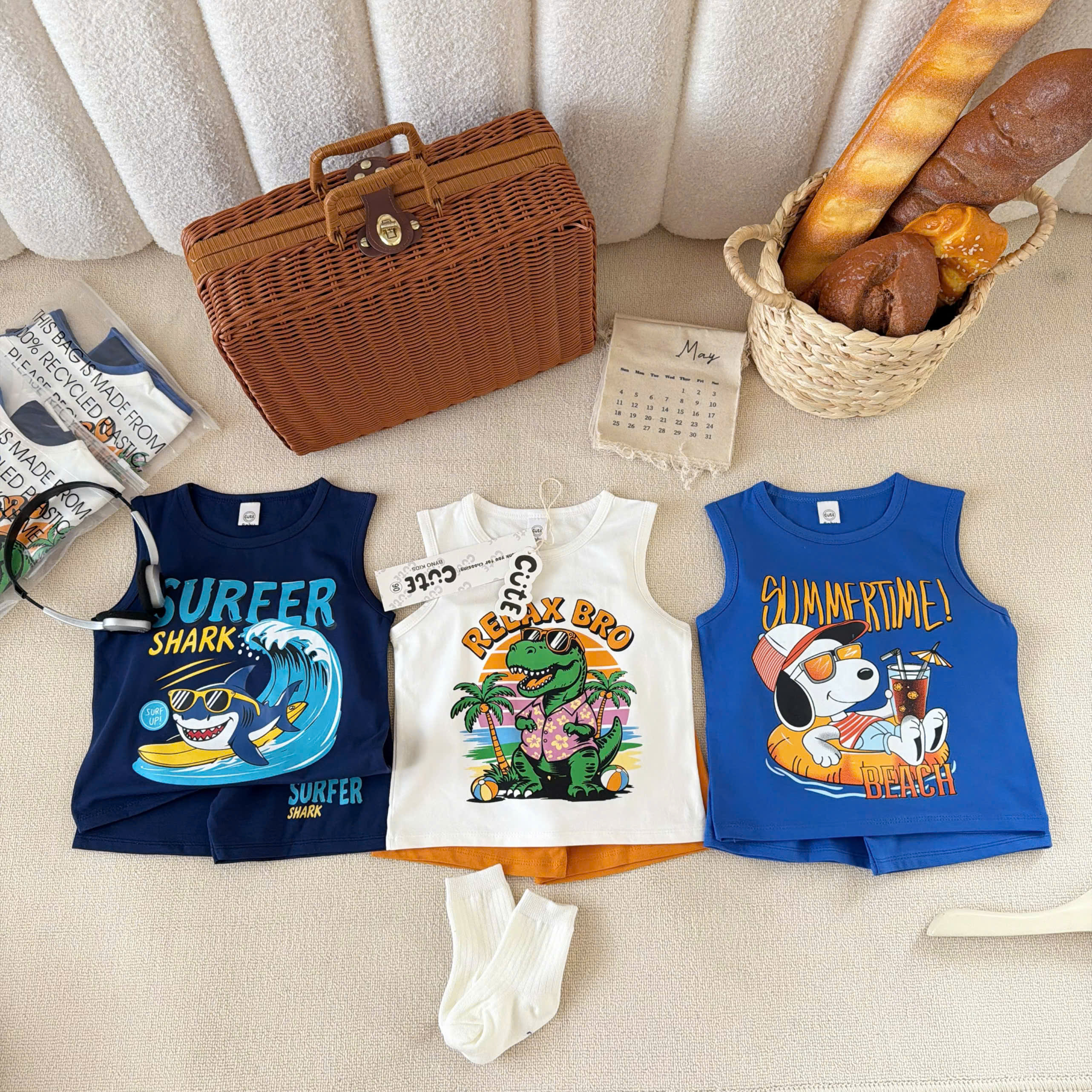 CV-J70# SET 3 BỘ SÁT NÁCH SUMMER CHO BÉ TRAI