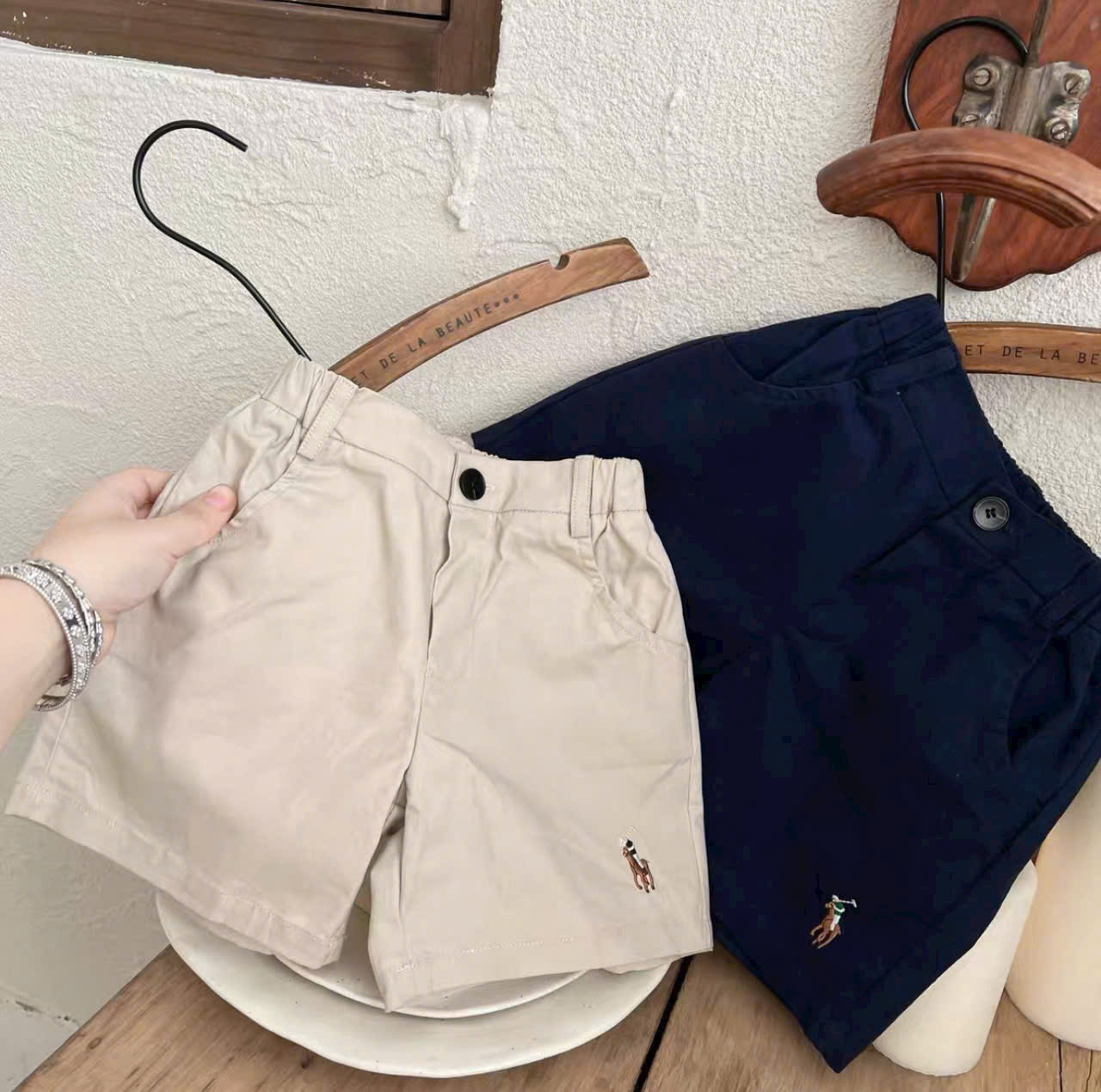 CV-J97# SET 3 QUẦN KAKI THÊU NGỰA CHO BÉ