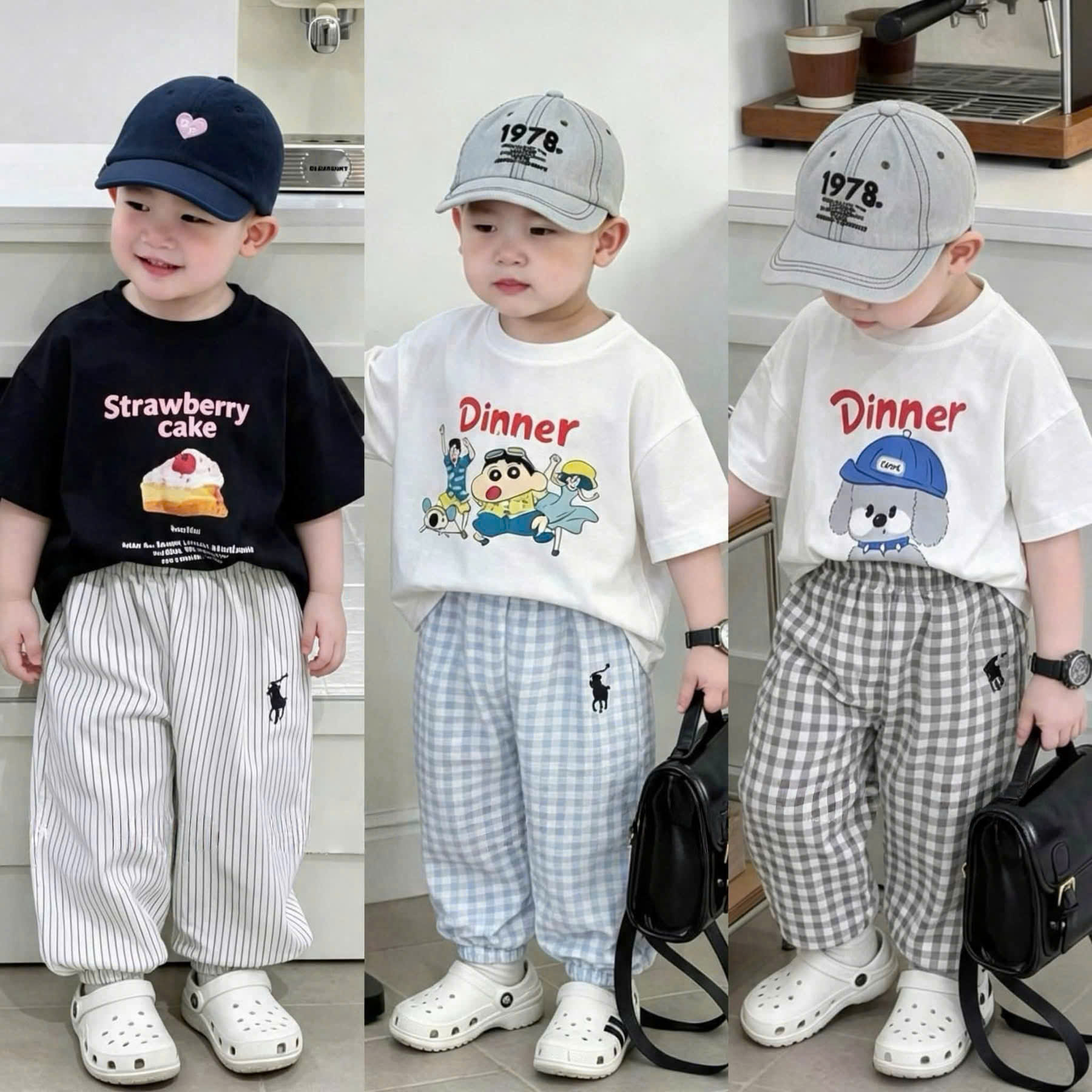 CV-K006# SET 3 QUẦN BOM ĐŨI THÊU NGỰA CHO BÉ
