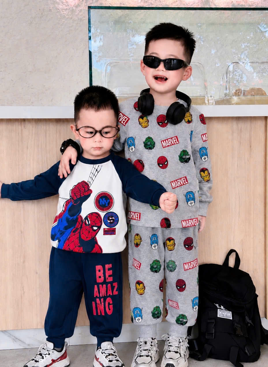 CV-K001# SET 2 BỘ NHỆN DÀI TAY CHO BÉ