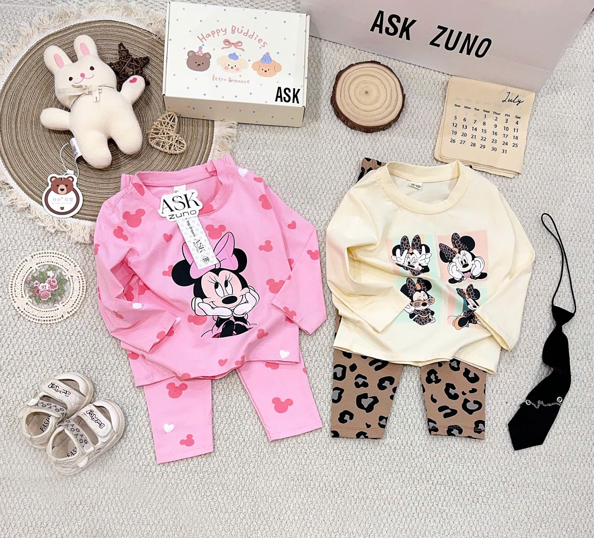 CV-K024# SET 2 BỘ MICKEY DÀI TAY CHO BÉ