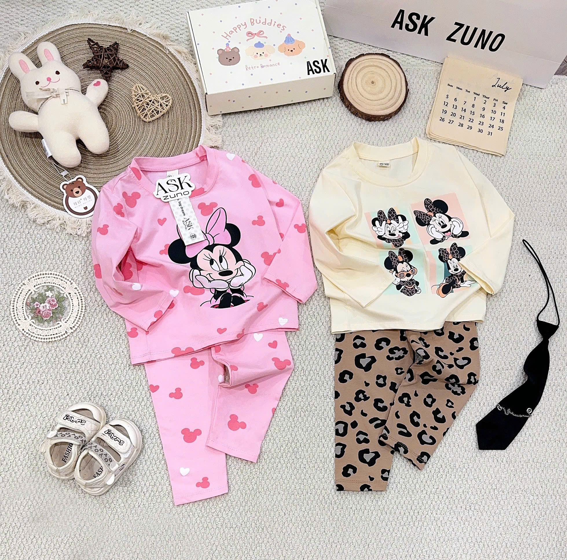 CV-K024# SET 2 BỘ MICKEY DÀI TAY CHO BÉ