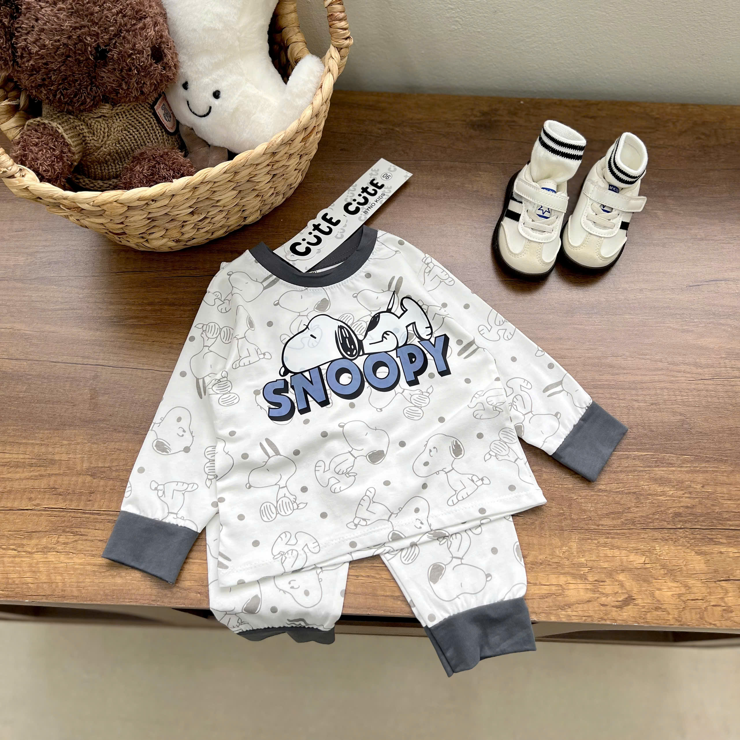CV-K030# SET 2 BỘ DÀI TAY SNOOPY CHO BÉ