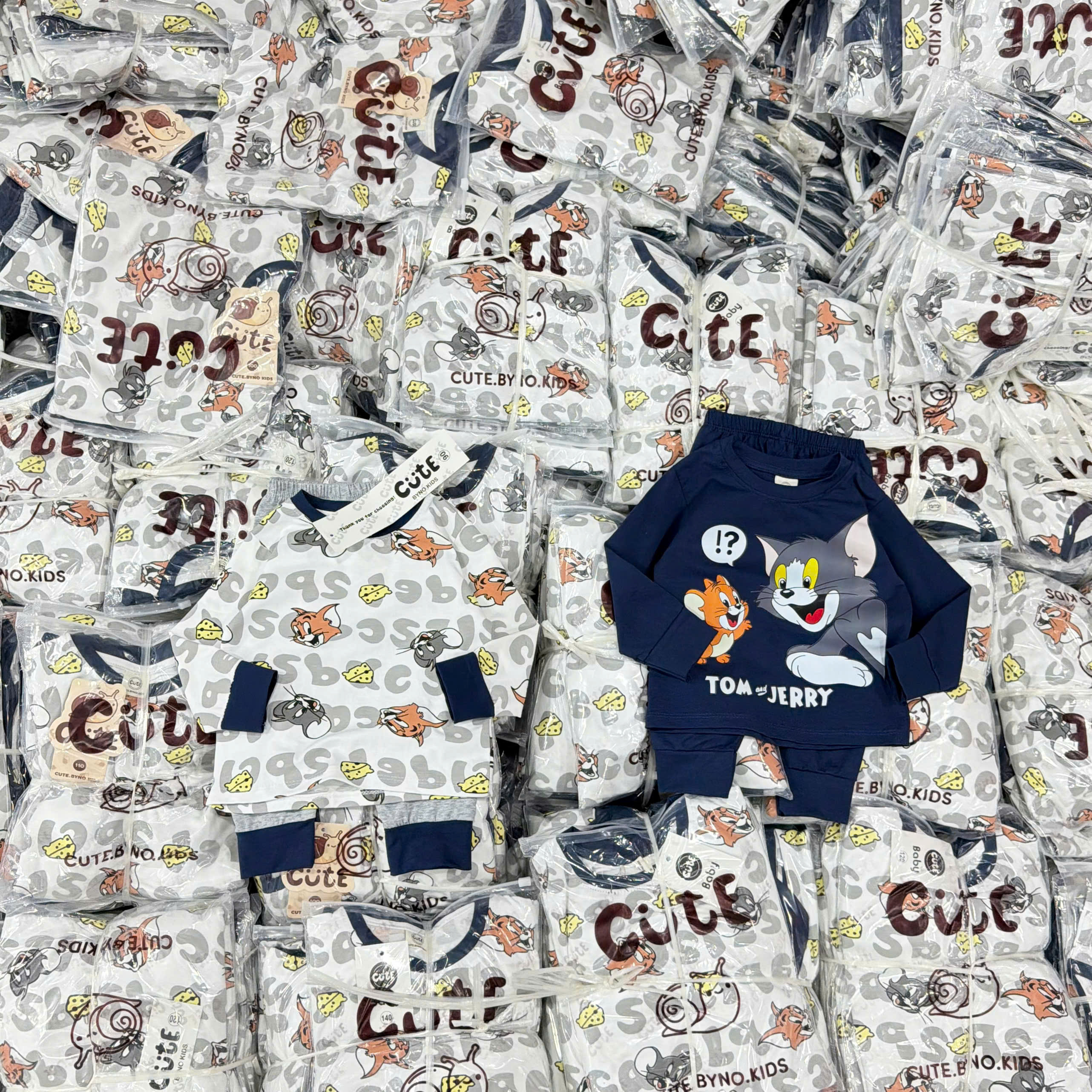 CV-K039# SET 2B DÀI TAY TOM&JERRY THAN GHI CHO BÉ TRAI