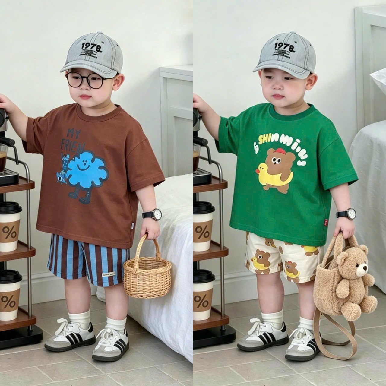 CV-K044# SET 2 BỘ COTTON CHO BÉ TRAI