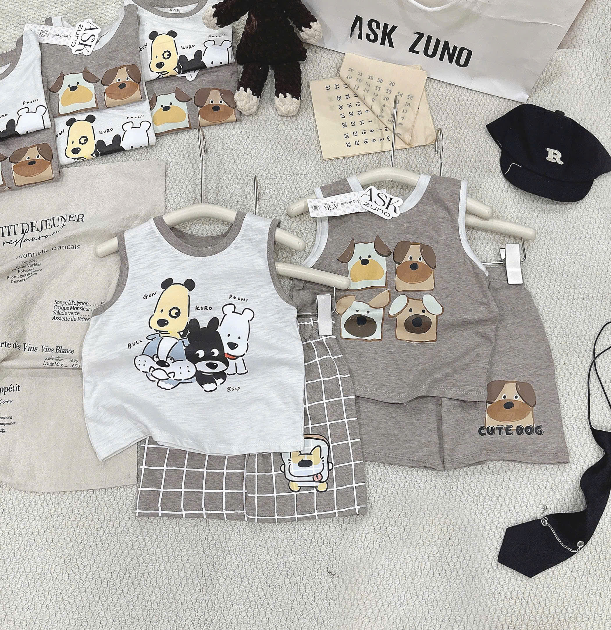 CV - M24 SET BỘ BA LỖ CUTE CÚN