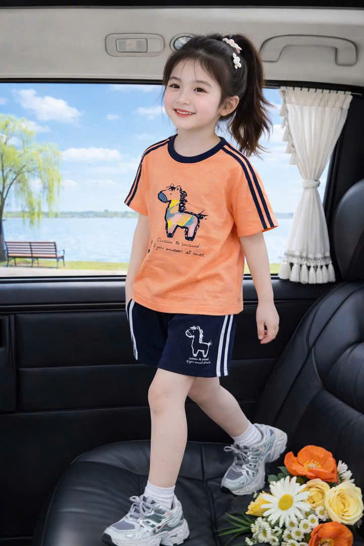 P44# SET BỘ NGỰA TONE HỒNG XÁM CHO BÉ