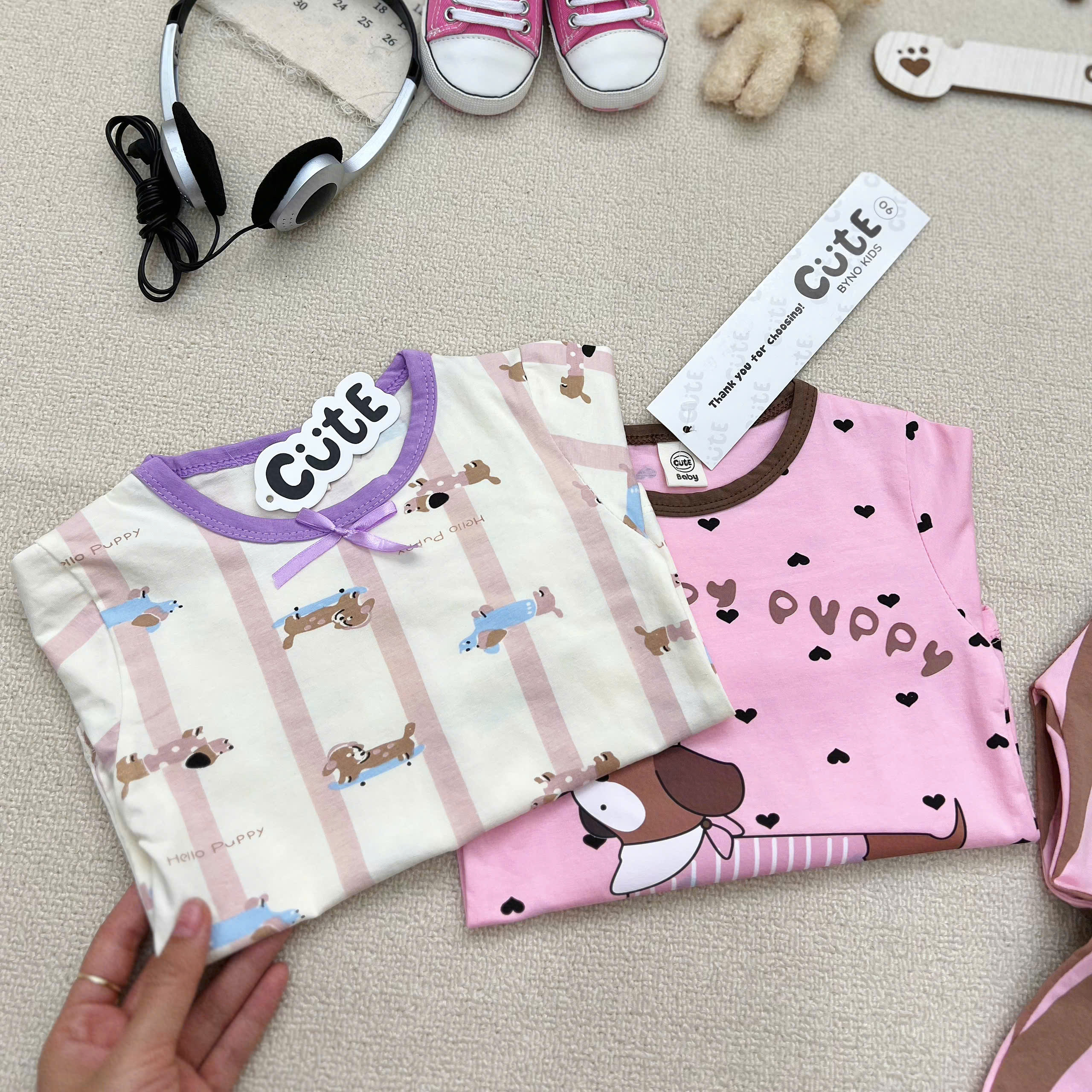 CV - T12 SET 2 BỘ TÍM HAPPY PUPPY CHO BÉ