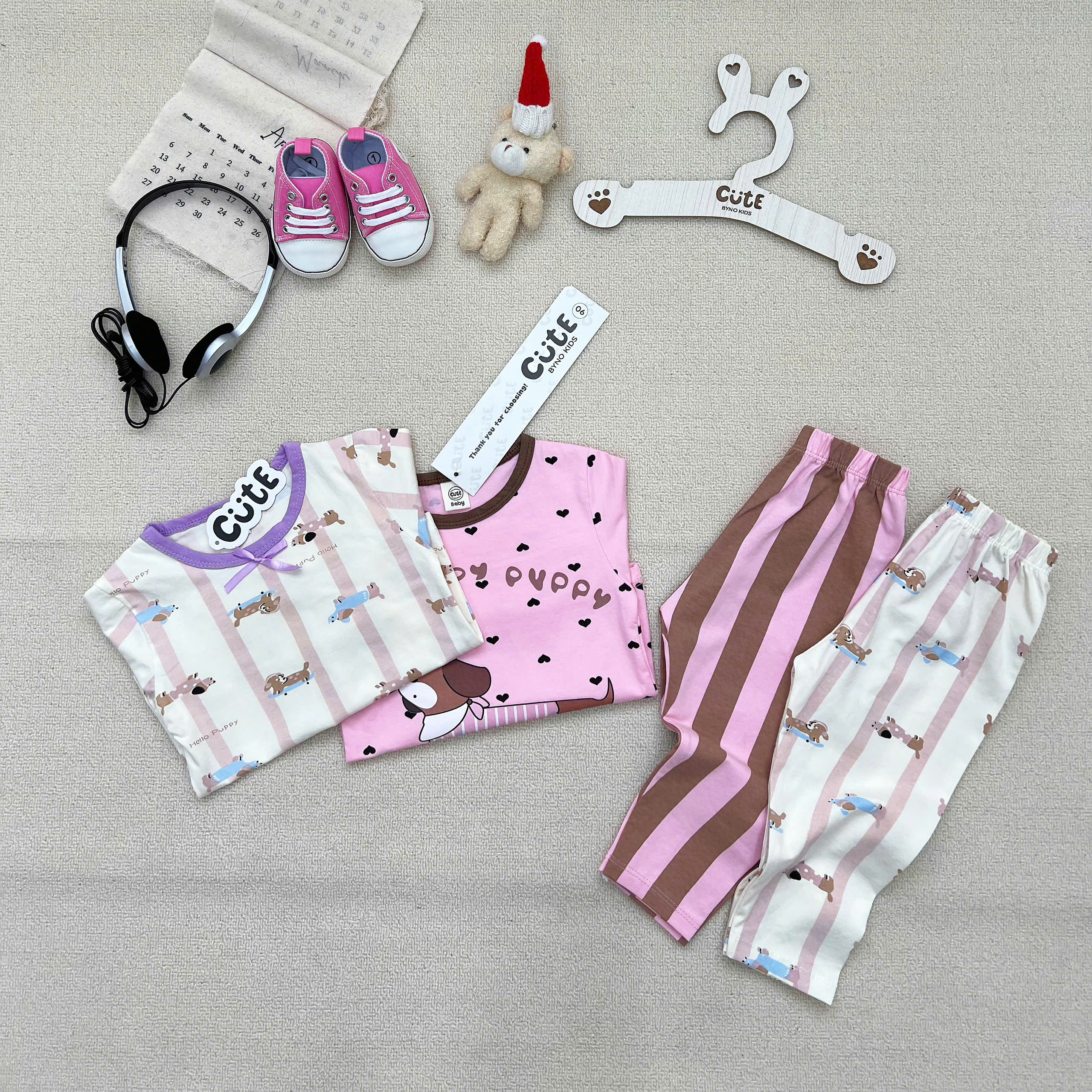 CV - T12 SET 2 BỘ TÍM HAPPY PUPPY CHO BÉ