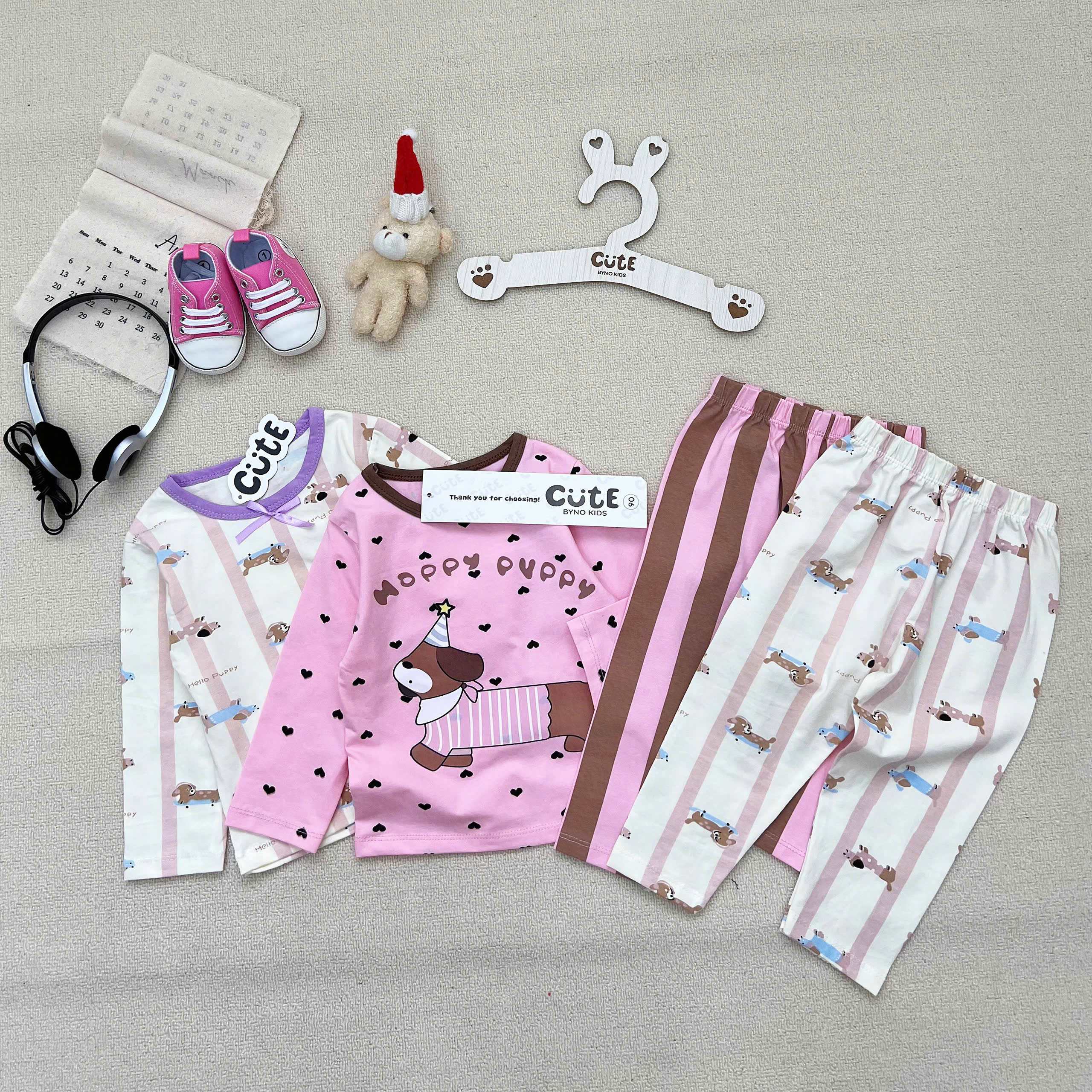 CV - T12 SET 2 BỘ TÍM HAPPY PUPPY CHO BÉ