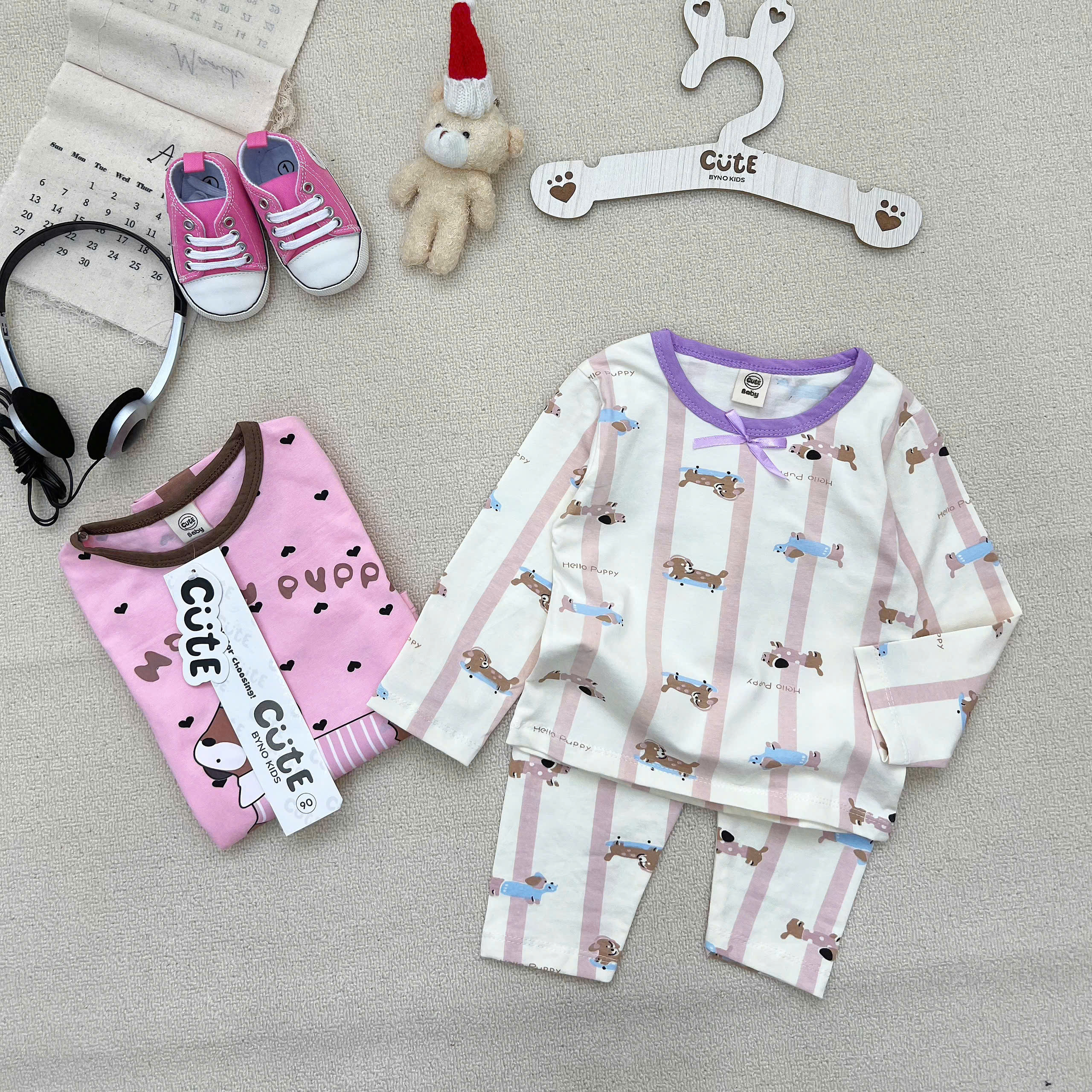 CV - T12 SET 2 BỘ TÍM HAPPY PUPPY CHO BÉ
