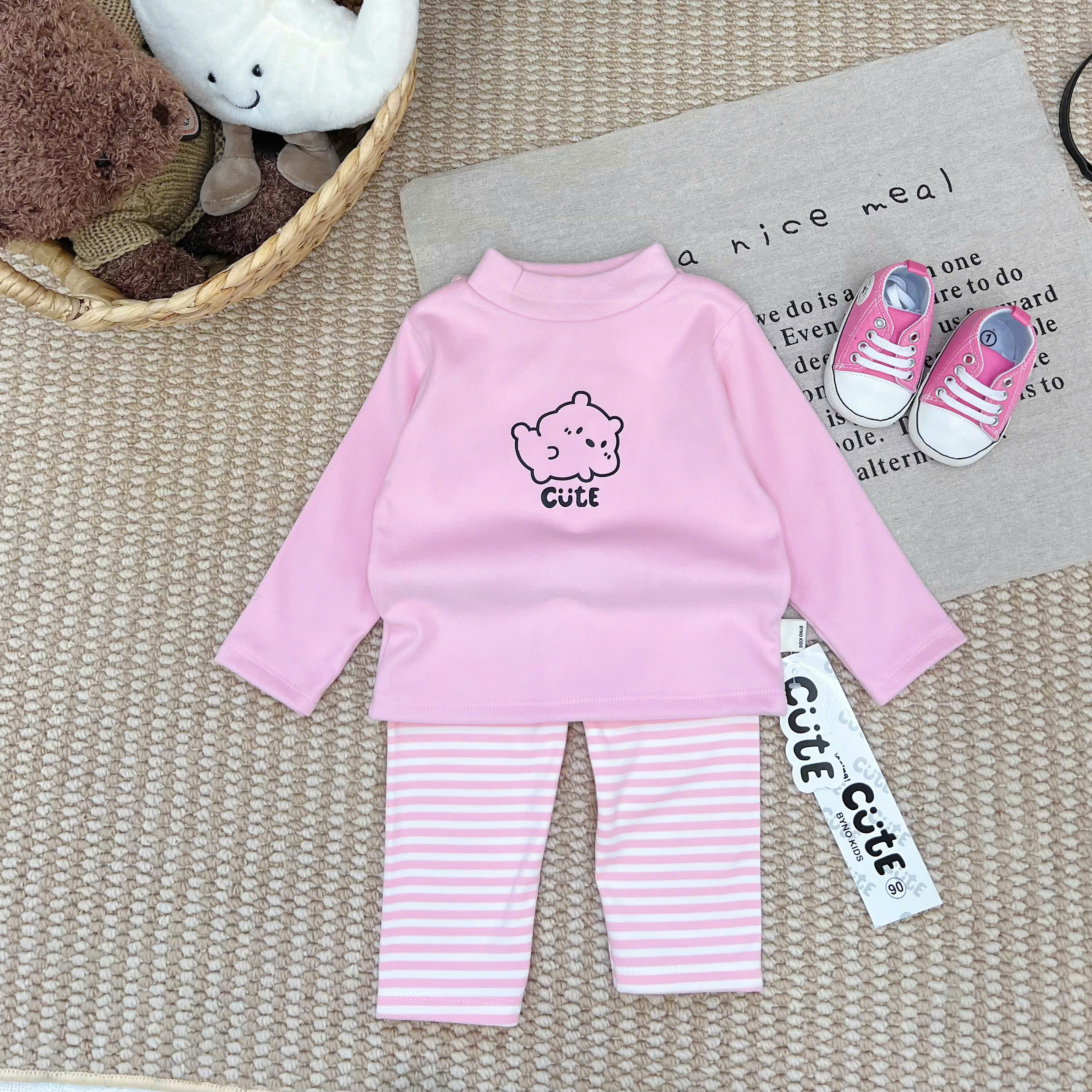 CV - Z21 SET BỘ ZIP LÔNG TONE HÀN CHO BÉ 4 MÀU