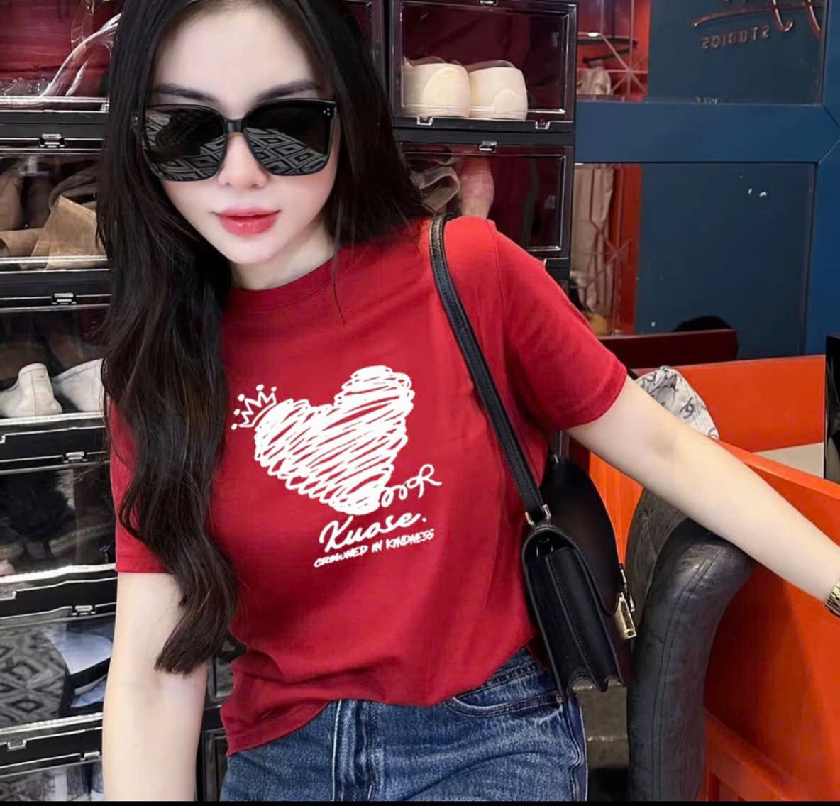 J68# ÁO PHÔNG COTTON TIM 2 MÀU CHO NỮ