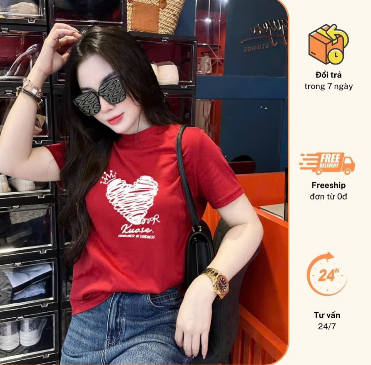 J68# ÁO PHÔNG COTTON TIM 2 MÀU CHO NỮ