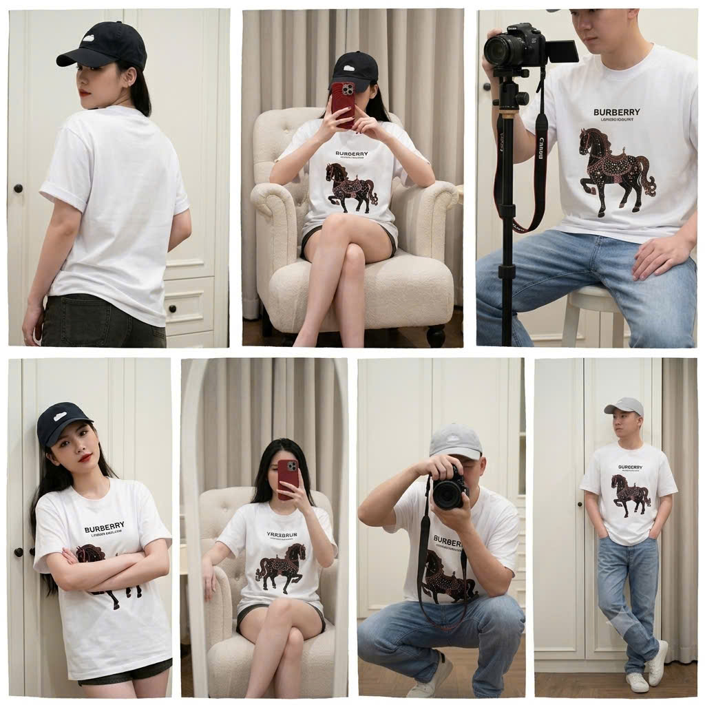 K77 ÁO PHÔNG NGỰA BUBBERRY 3 MÀU