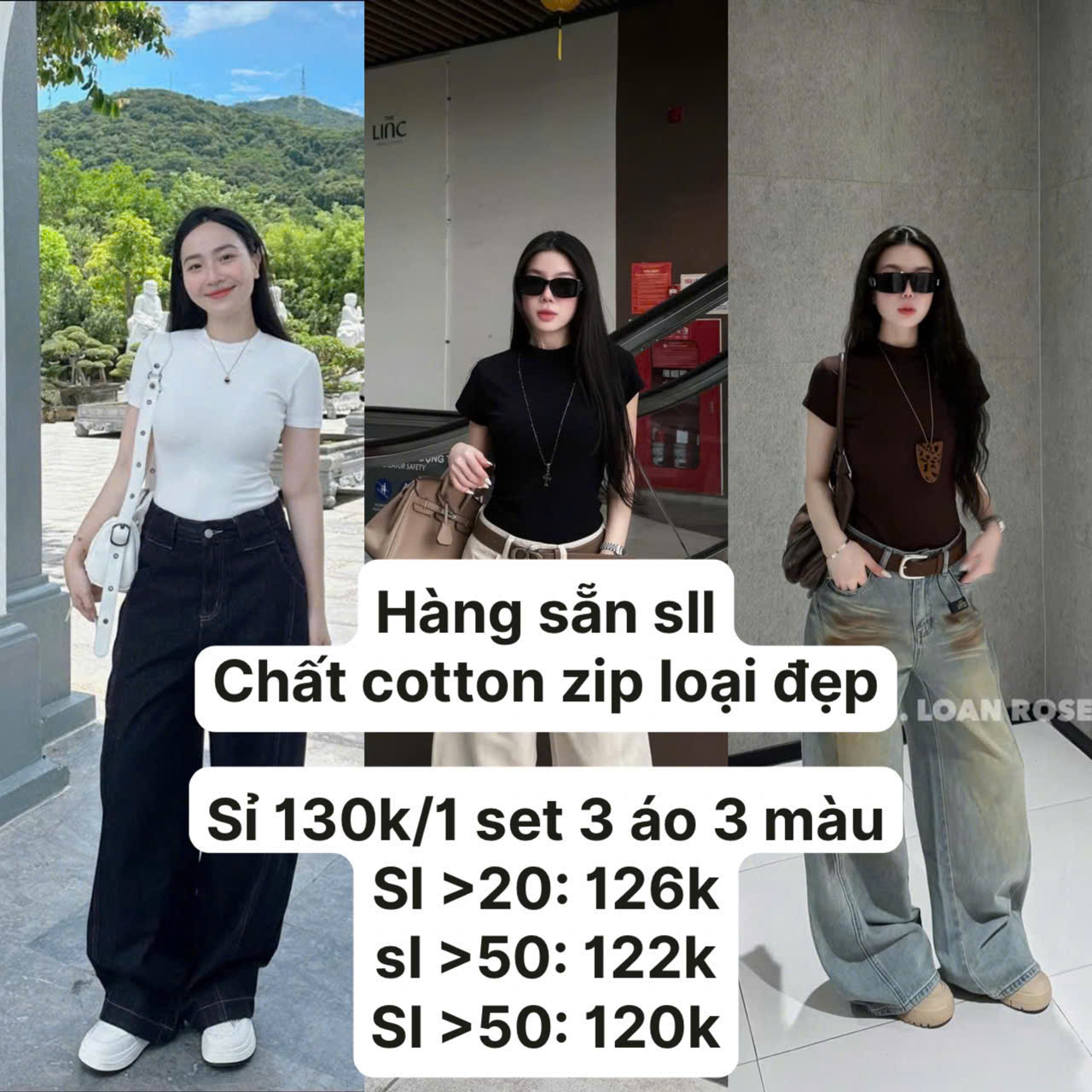 L37 SET 3 ÁO TRƠN COTTON