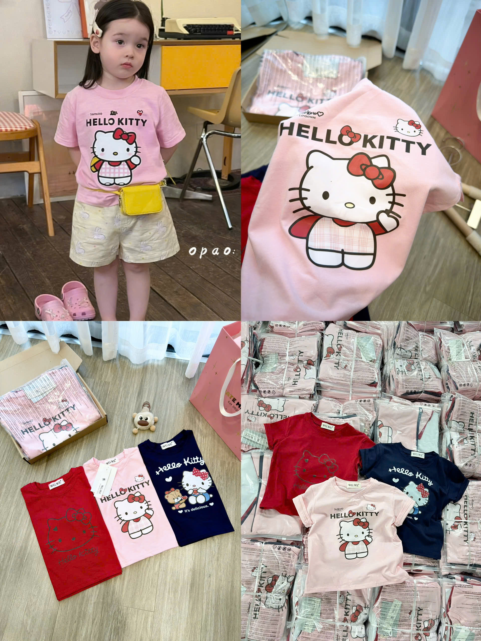 P03# SET 3 ÁO KITTY CHO BÉ