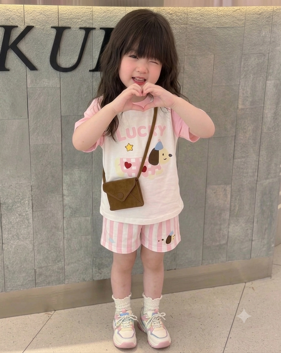 P56 SET BỘ QUẦN CARO HỒNG - CON