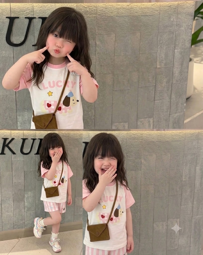 P56 SET BỘ QUẦN CARO HỒNG - CON