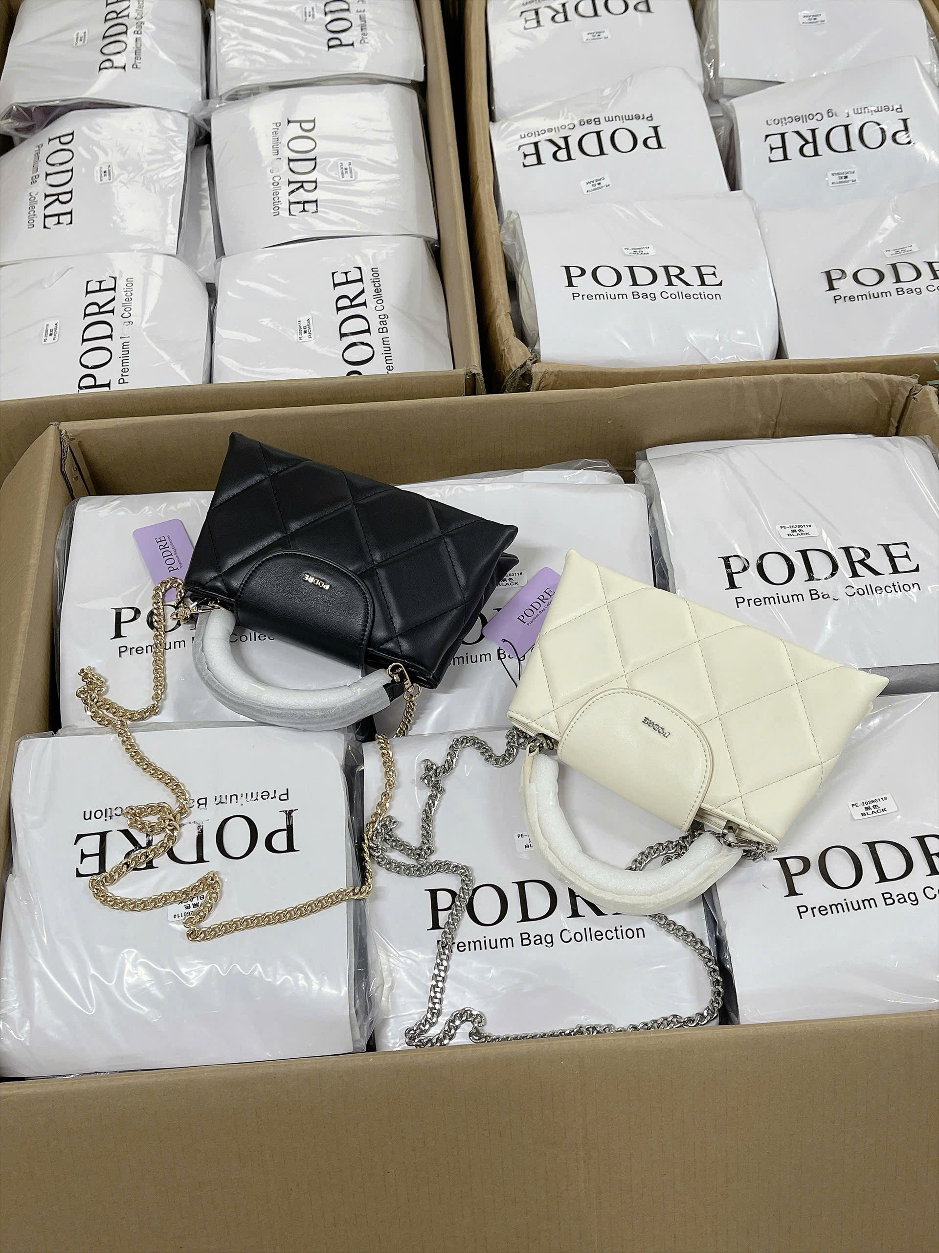 PE-6019# Túi xách Podre vân trám to