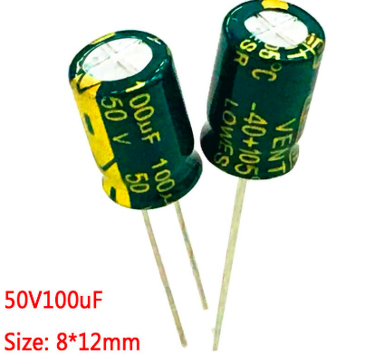 Tụ hoá 50v100uf (8x12mm)