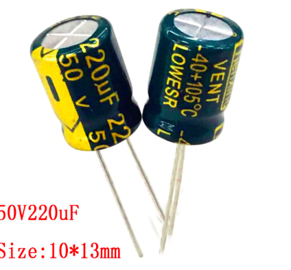 Tụ hoá 50v220uf (8x12mm)